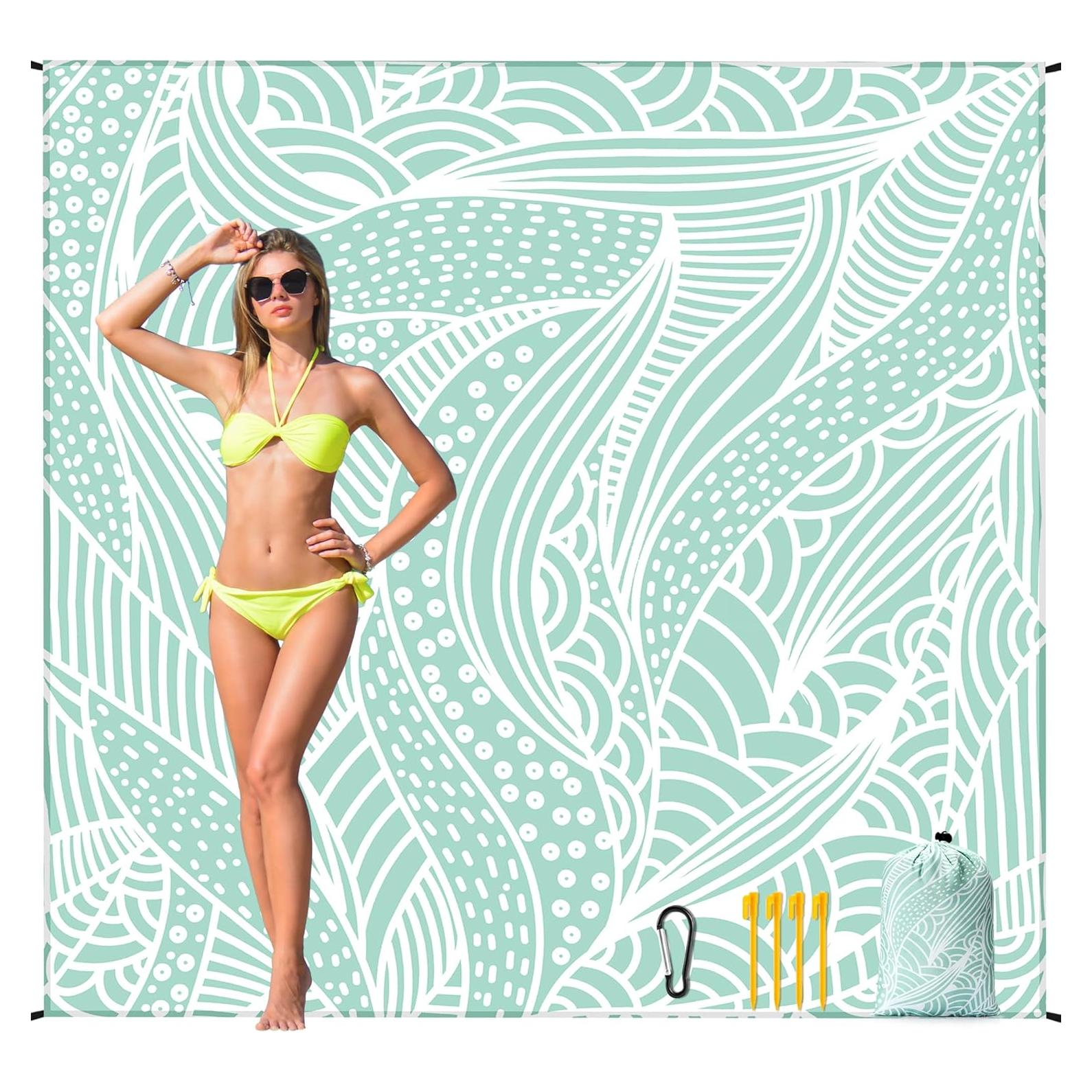 Manta de Playa HIHOHO LBL-Ripple 200x210 cm Impermeable