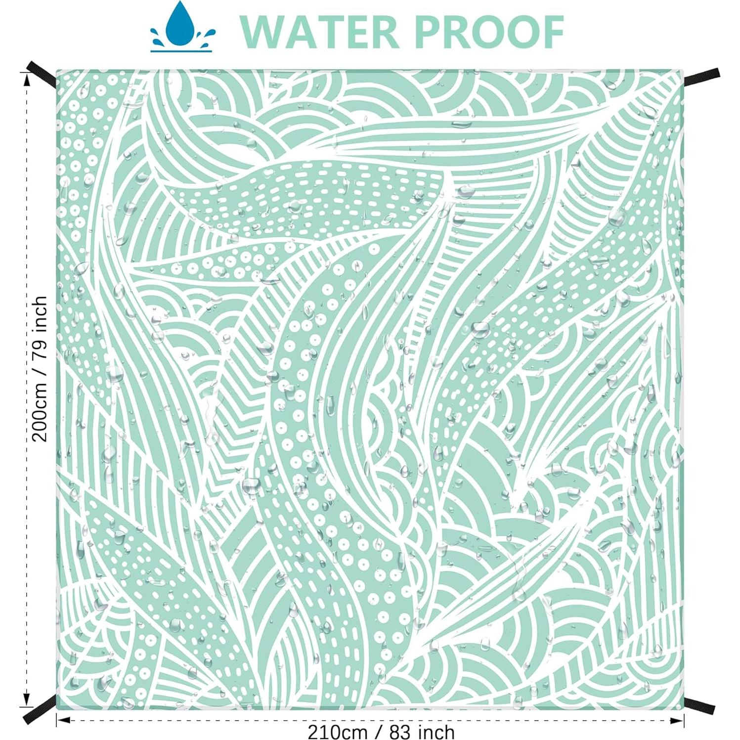 Manta de Playa HIHOHO LBL-Ripple 200x210 cm Impermeable