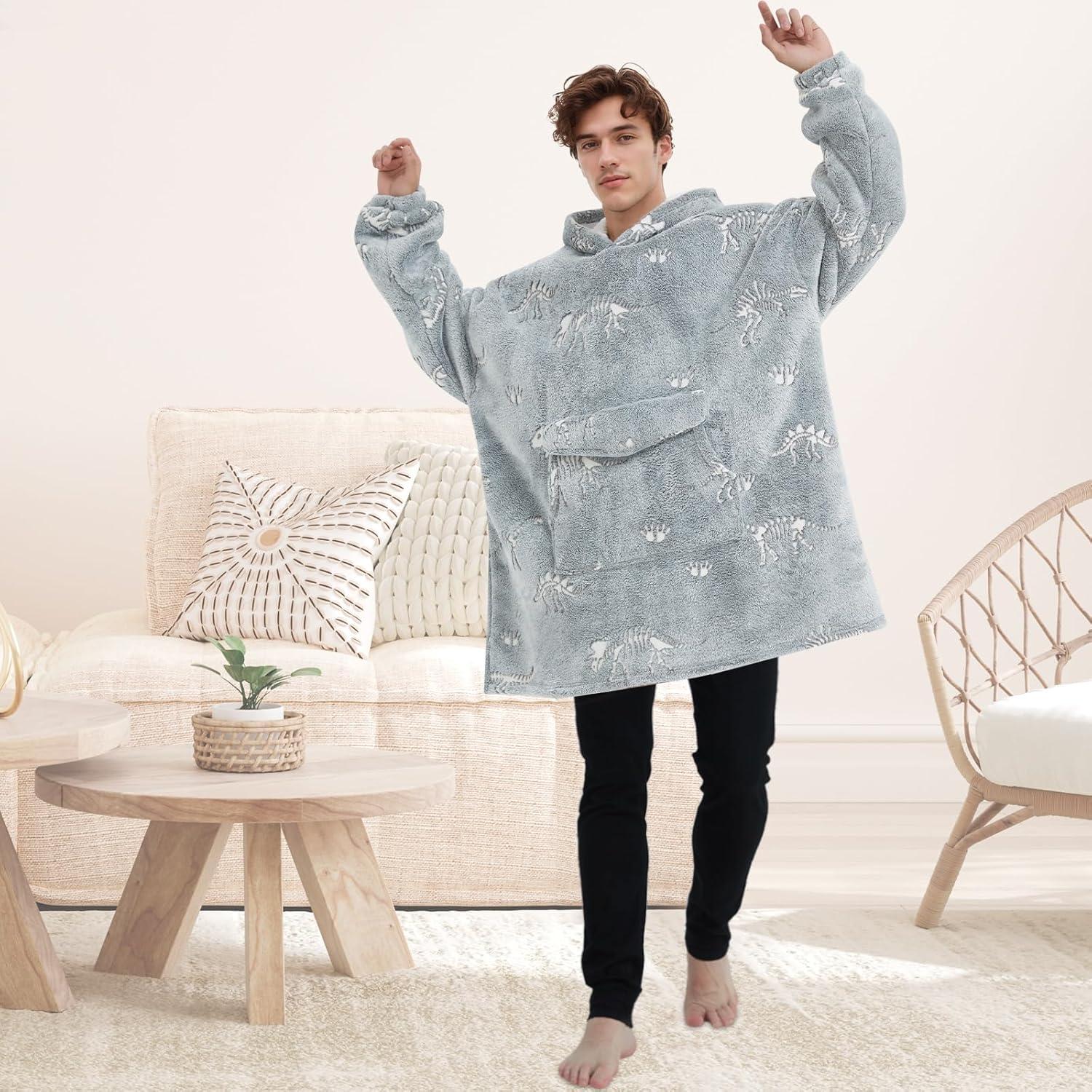 Sudadera con Manta Mewkou Adulto Fósil Dinosaurio 280GSM