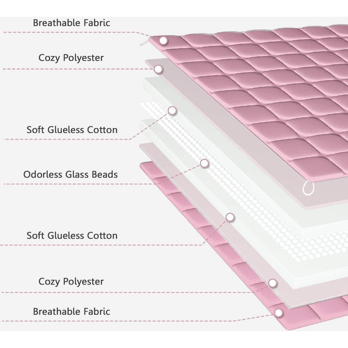 Manta con peso Giantex 60x80 cm 9 kg Rosa con 2 fundas