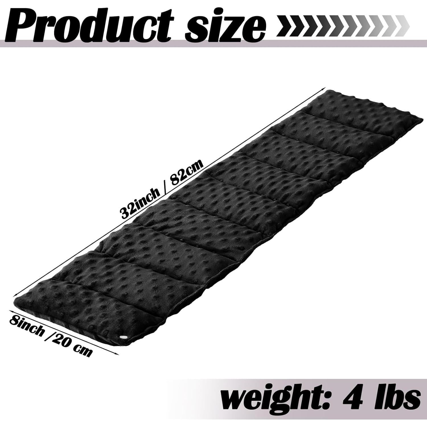 Funda de Cuello con Peso Sensorial SmoothNovelty 1.81 kg 81 x 20 cm Negro