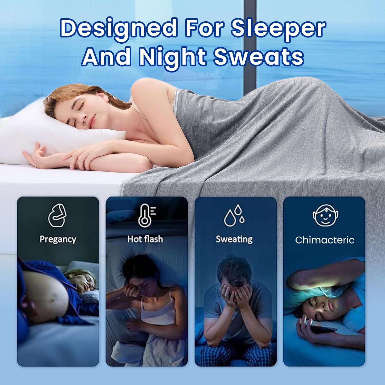 Manta Refrigerante Topcee 274x229 cm para Sudores Nocturnos