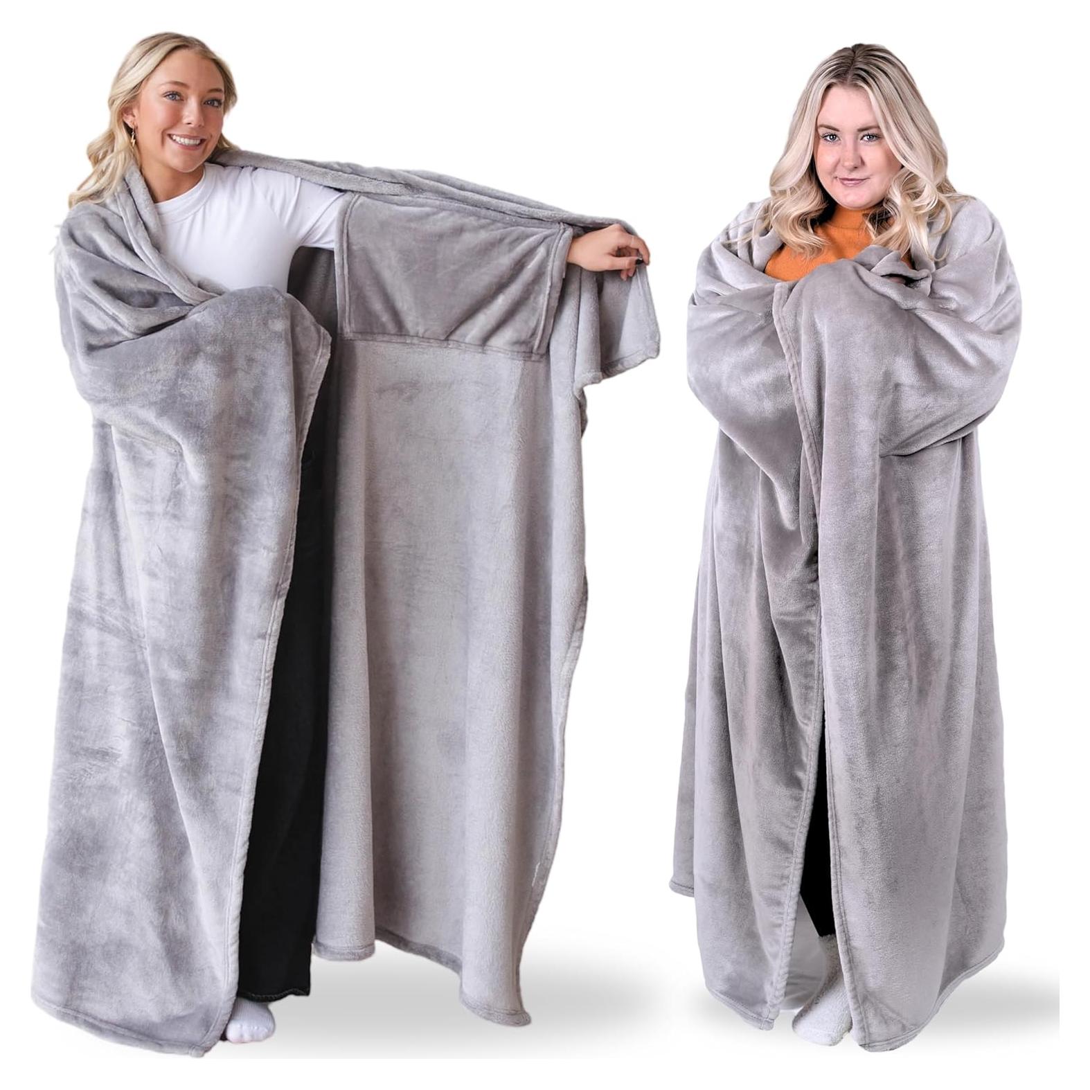 Manta Usable Super Manta Gris Plateado 180x152 cm Unisex