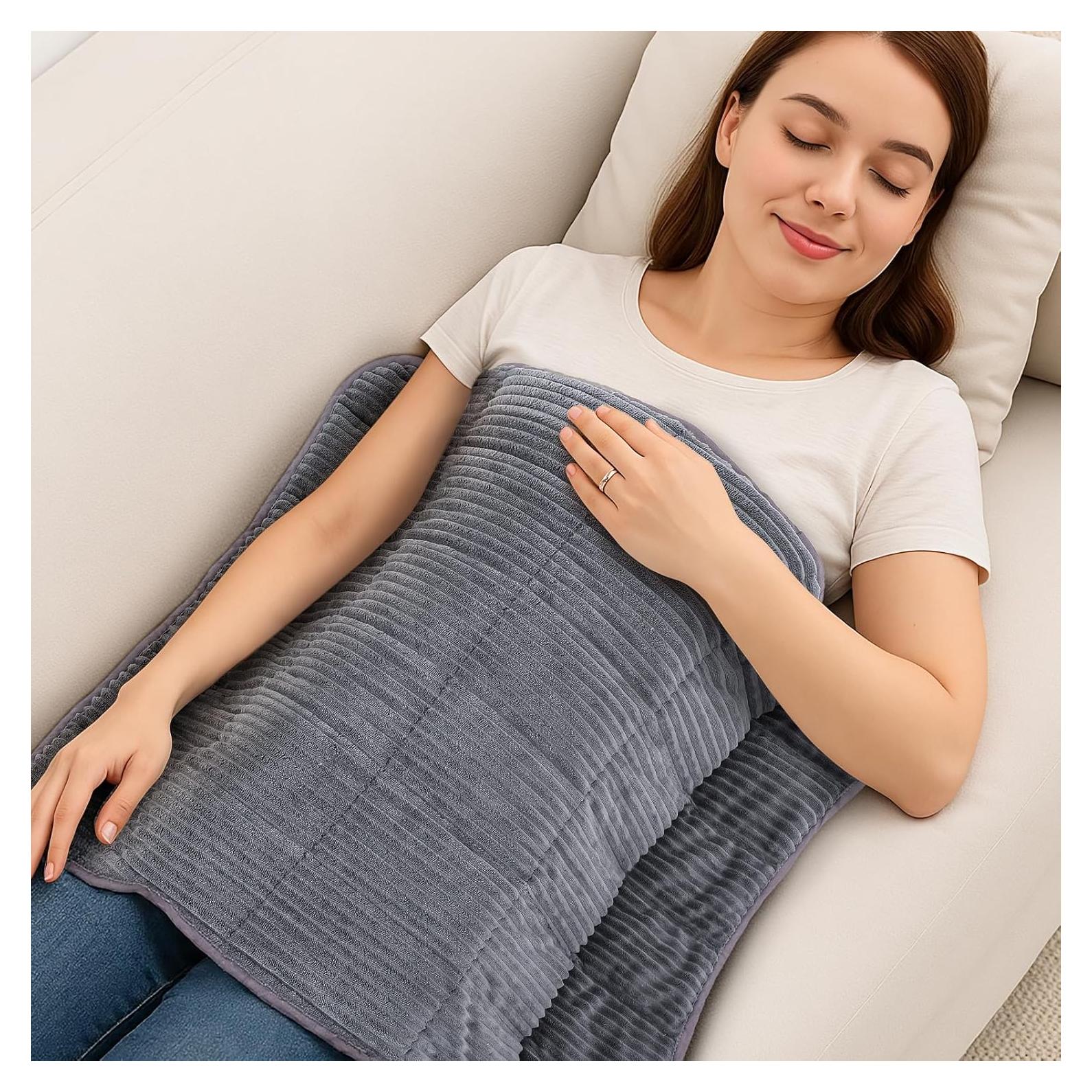 Manta de Rodilla con Peso HunnmingRe 3.39kg 61x74cm Gris