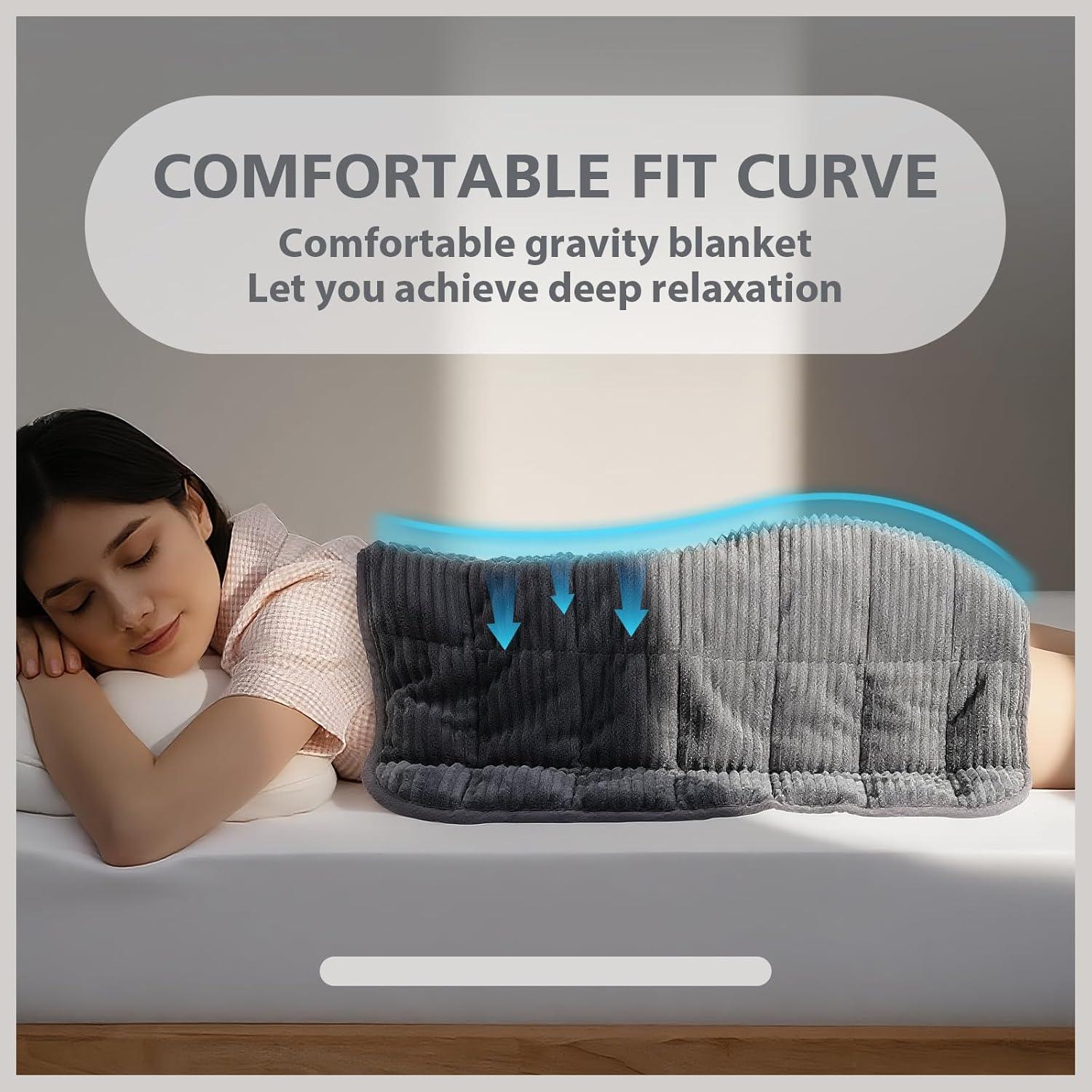 Manta de Rodilla con Peso HunnmingRe 3.39kg 61x74cm Gris