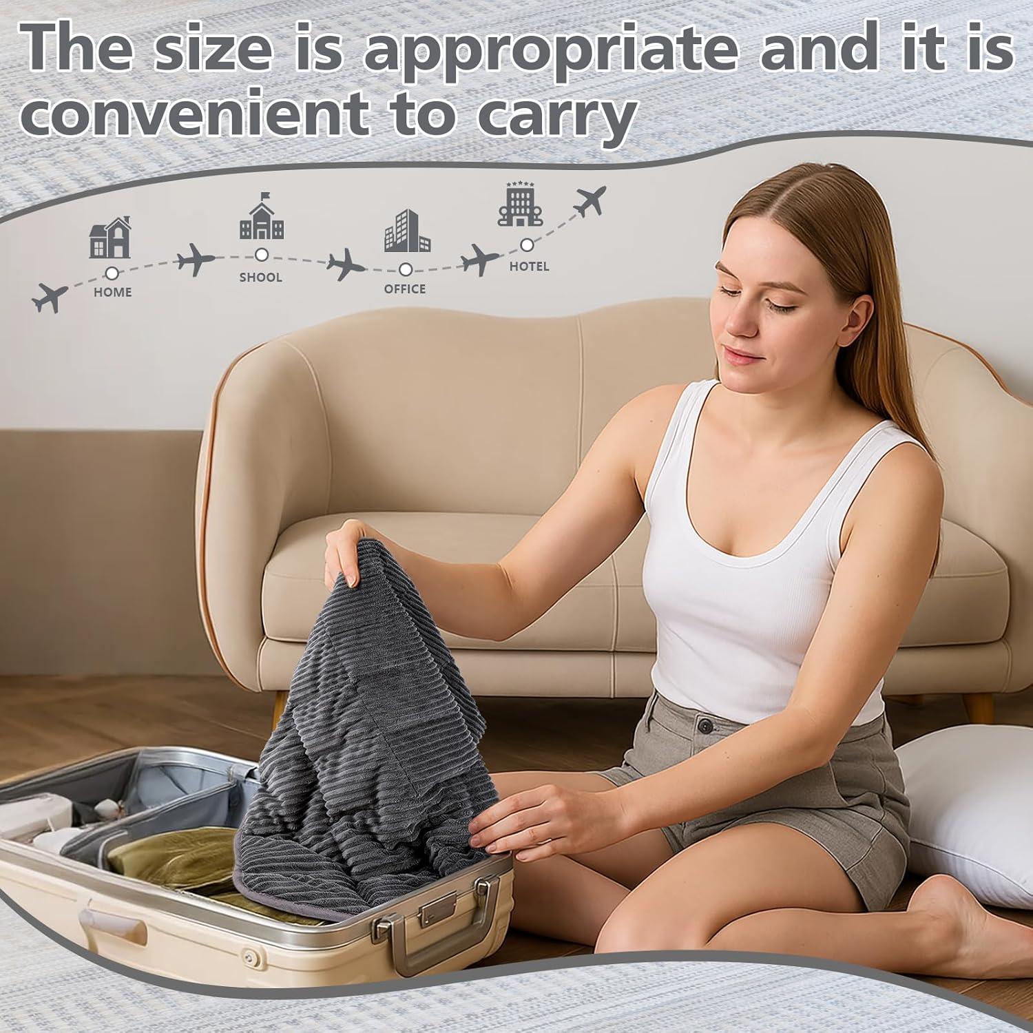 Manta de Rodilla con Peso HunnmingRe 3.39kg 61x74cm Gris