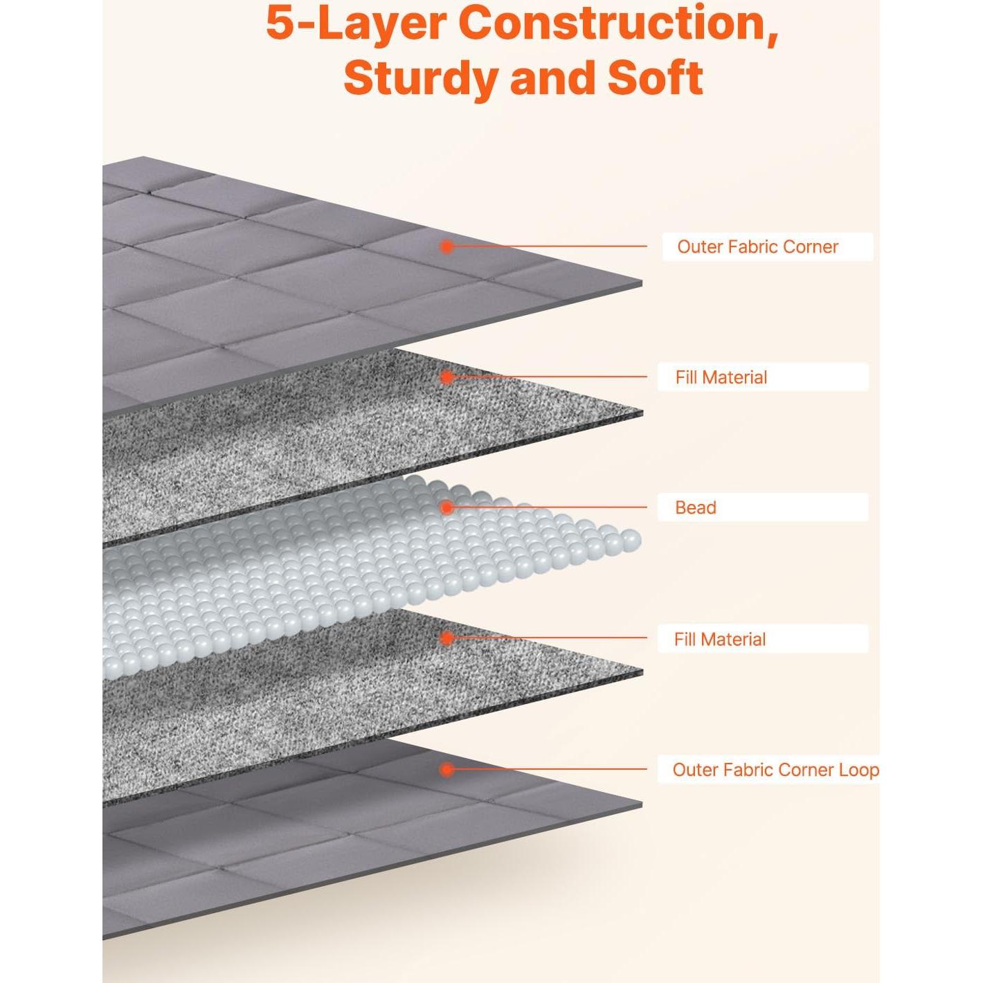 Manta pesada VEVOR 203 x 221 cm 11.34 kg Algodón Gris