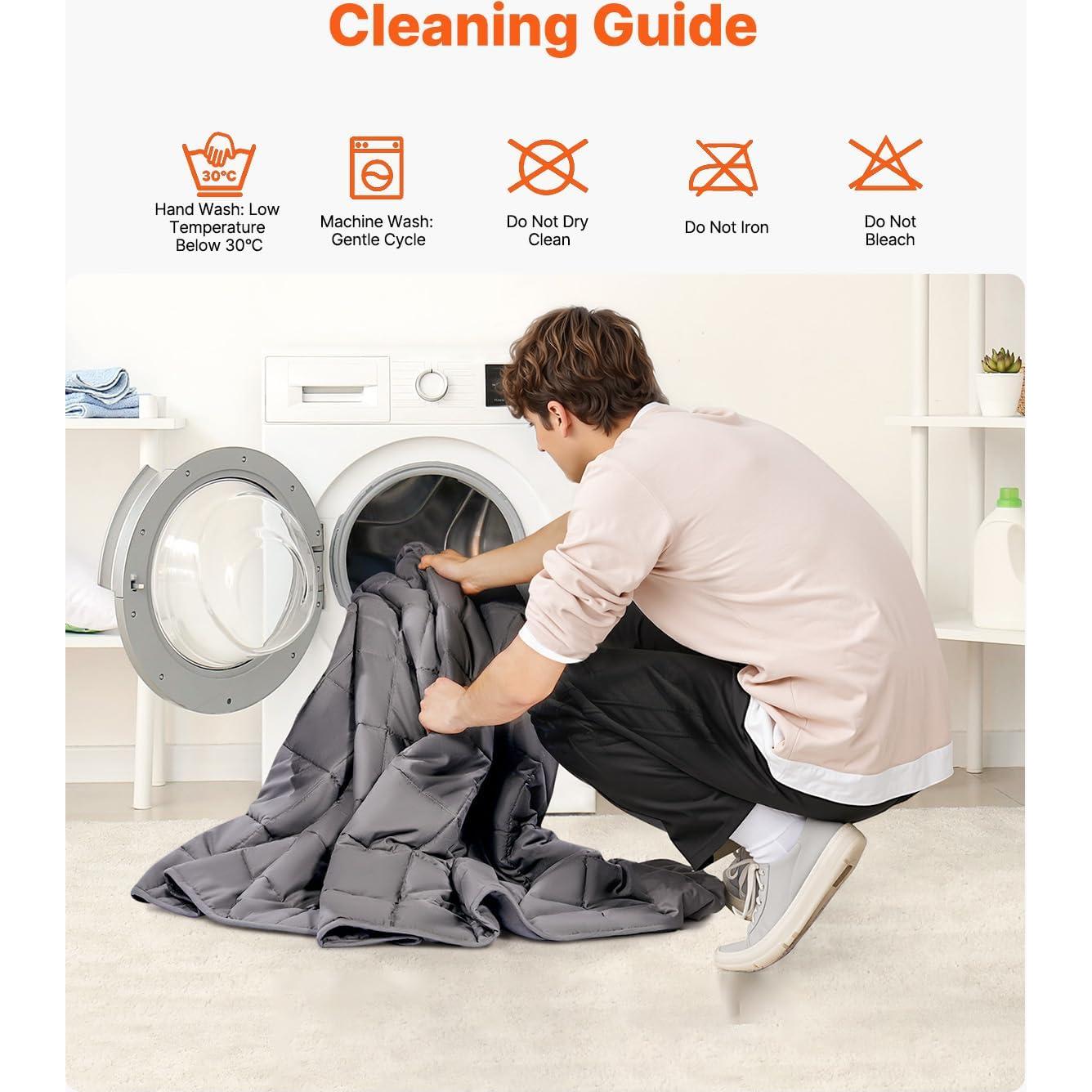 Manta pesada VEVOR 203 x 221 cm 11.34 kg Algodón Gris