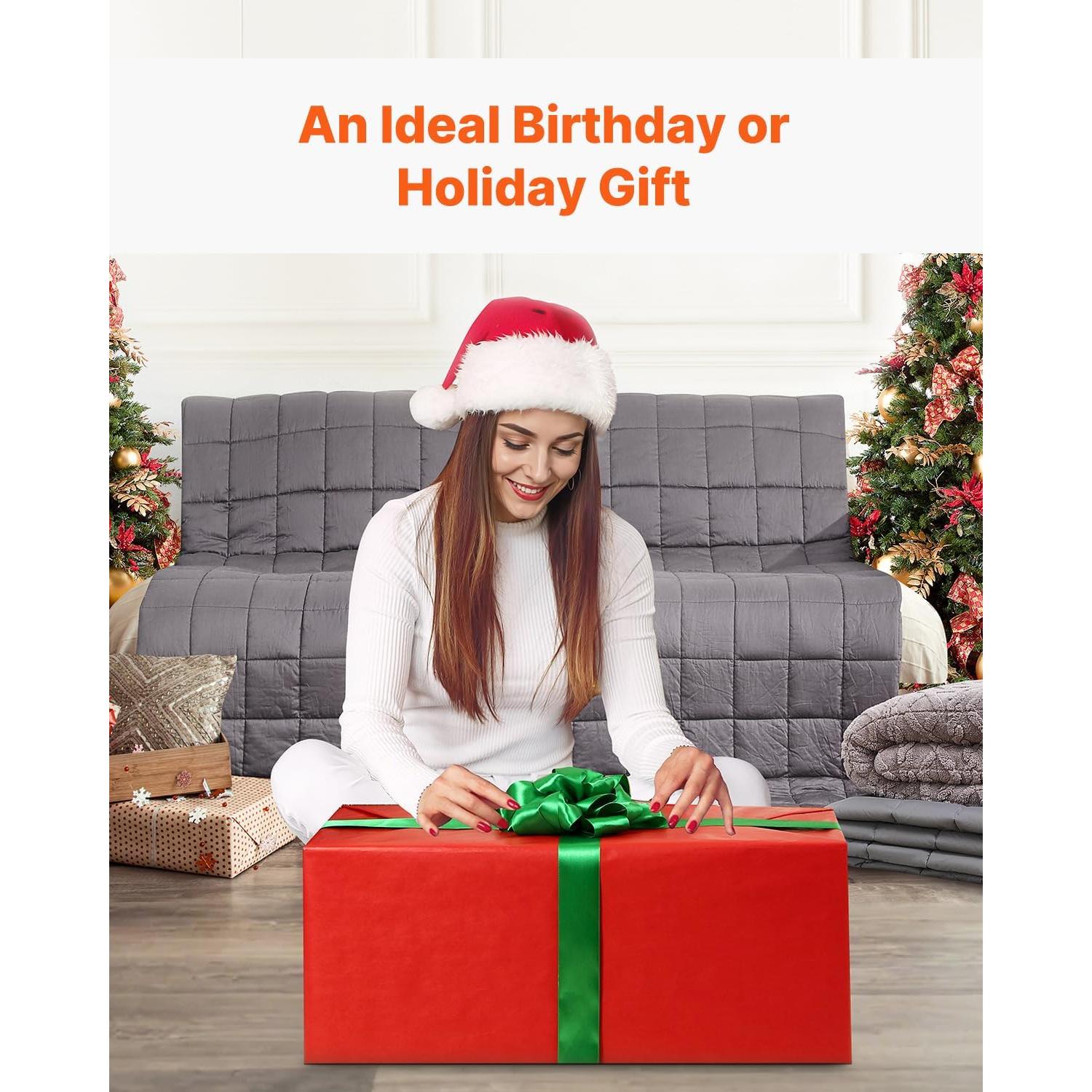 Manta pesada VEVOR 203 x 221 cm 11.34 kg Algodón Gris