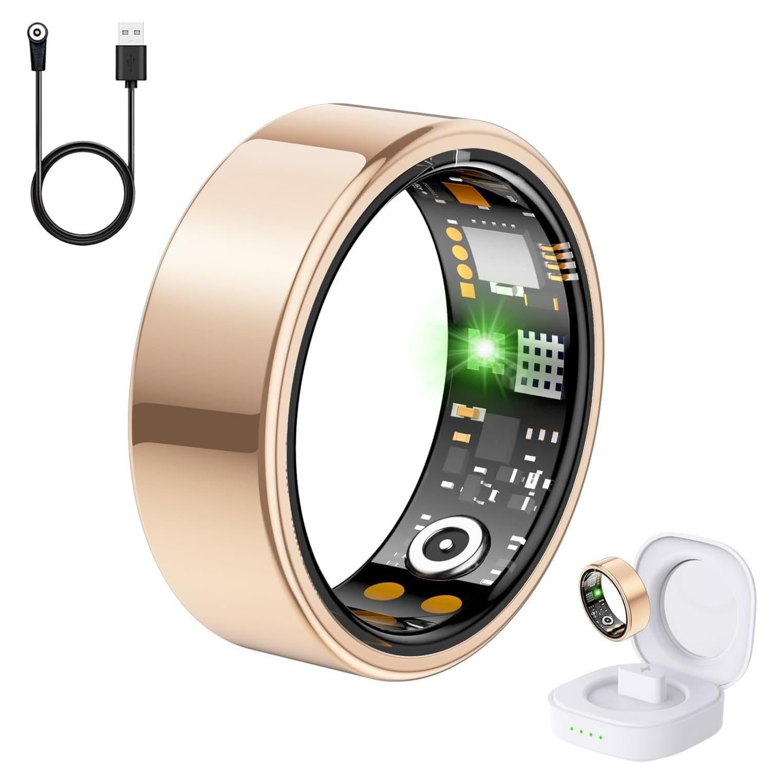 Anillo Inteligente KNGAD de Salud y Fitness Oro Rosa 8#