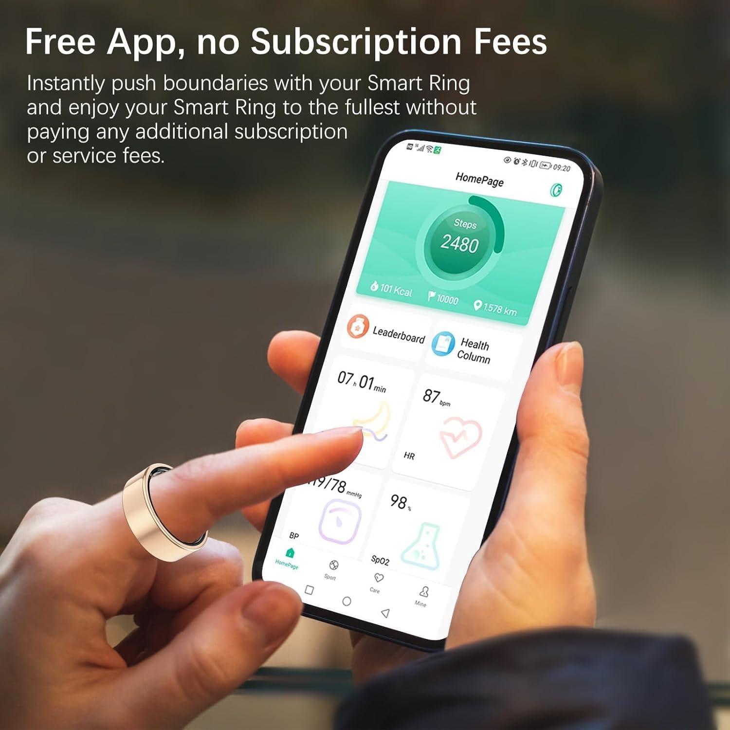 Anillo Inteligente KNGAD de Salud y Fitness Oro Rosa 8#