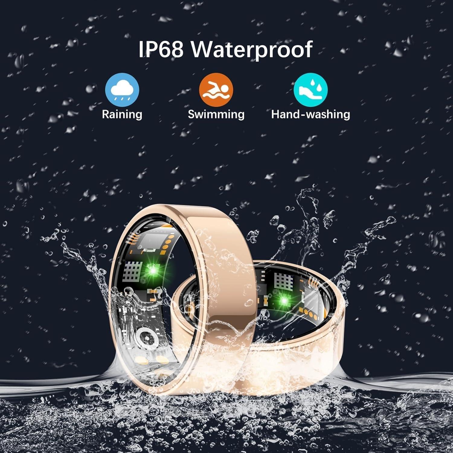 Anillo Inteligente KNGAD de Salud y Fitness Oro Rosa 8#