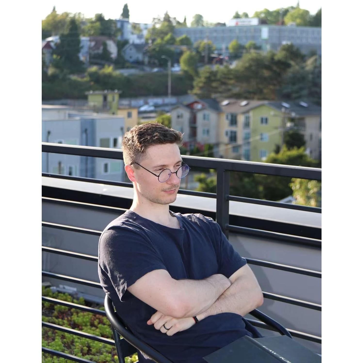 Gafas Unisex Retro Anti-Fatiga Visual con Bloqueo Luz Azul