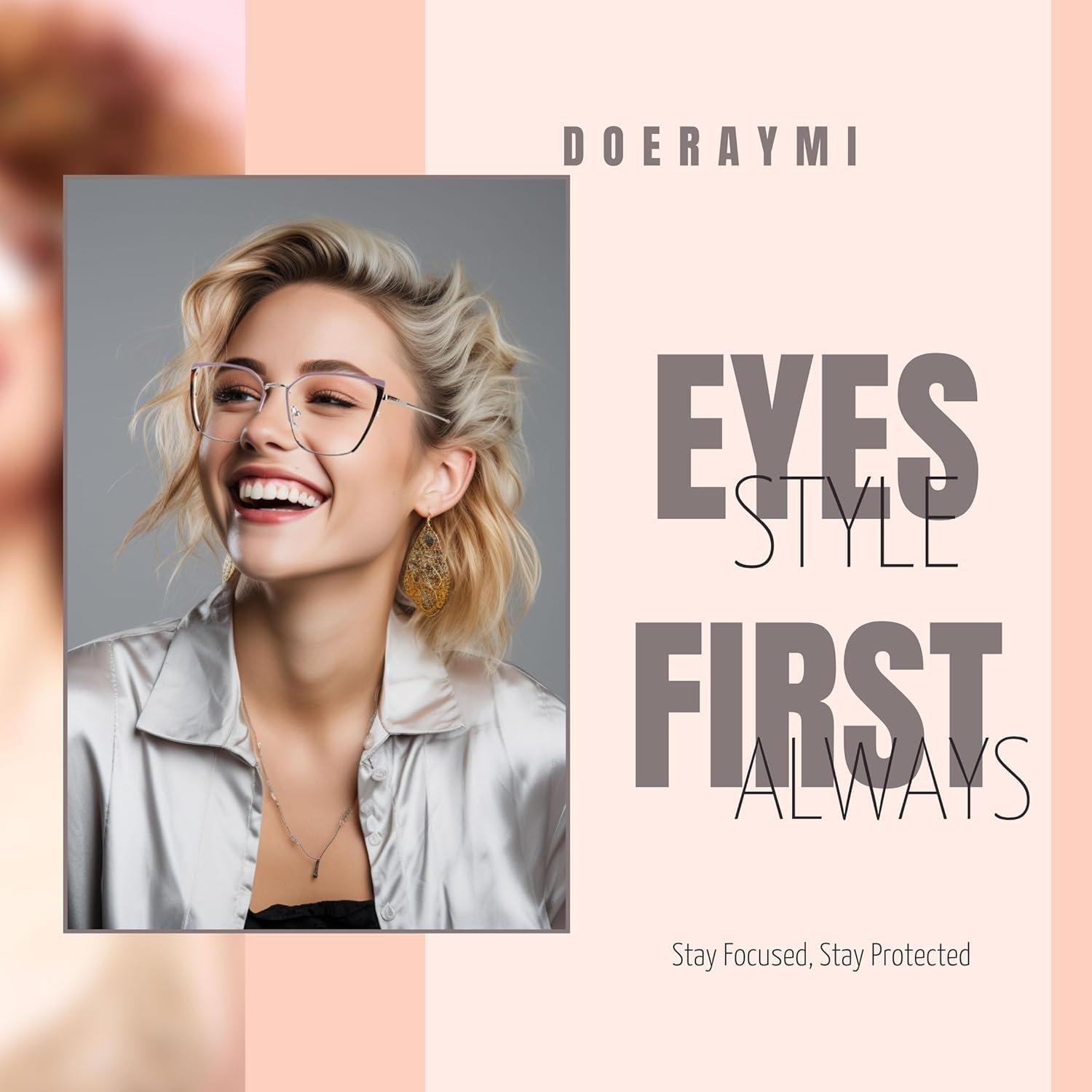 Gafas bloqueadoras de luz azul DOERAYMI para mujeres - Estilo leopardo