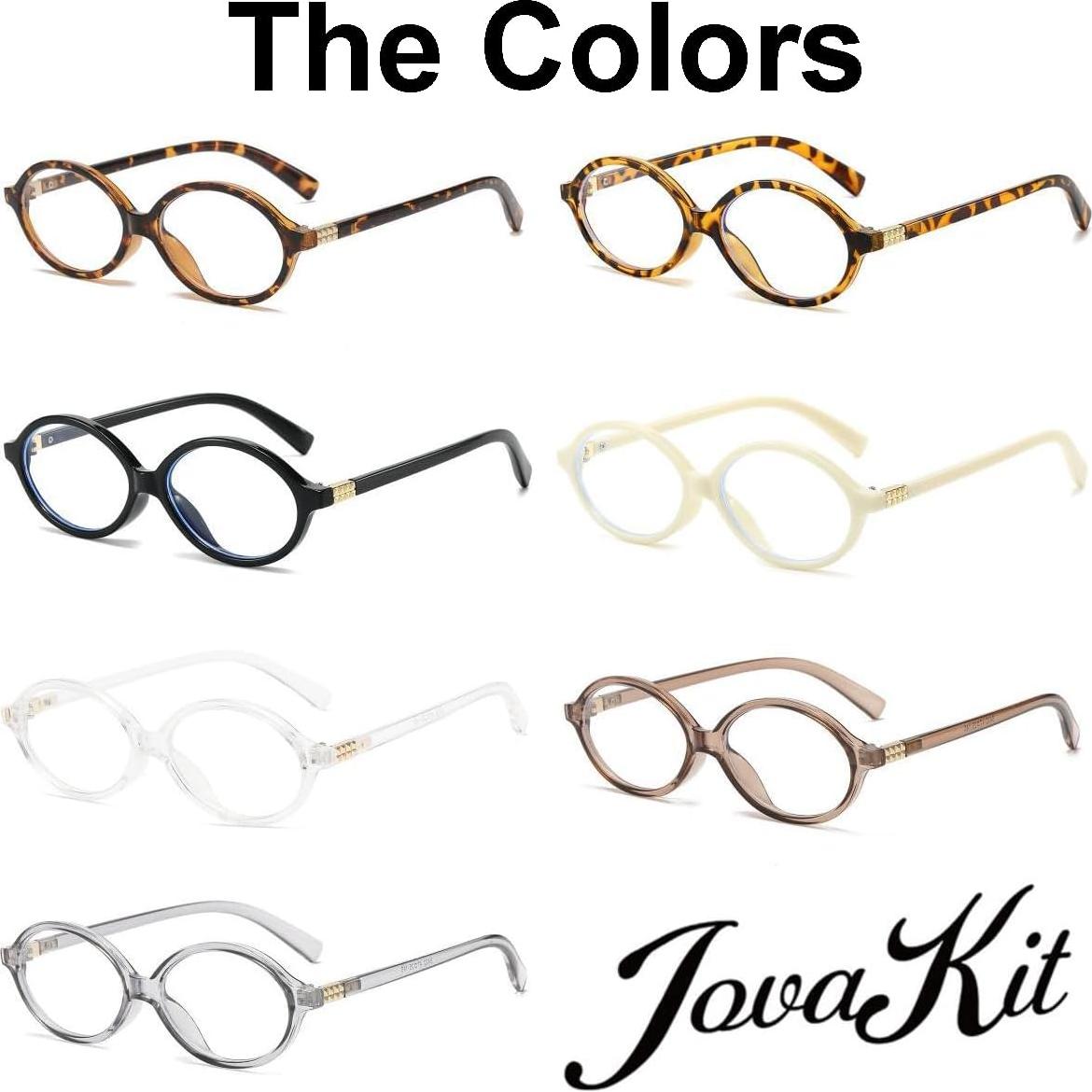 Gafas Retro Ovaladas JOVAKIT Bloqueo Luz Azul Unisex