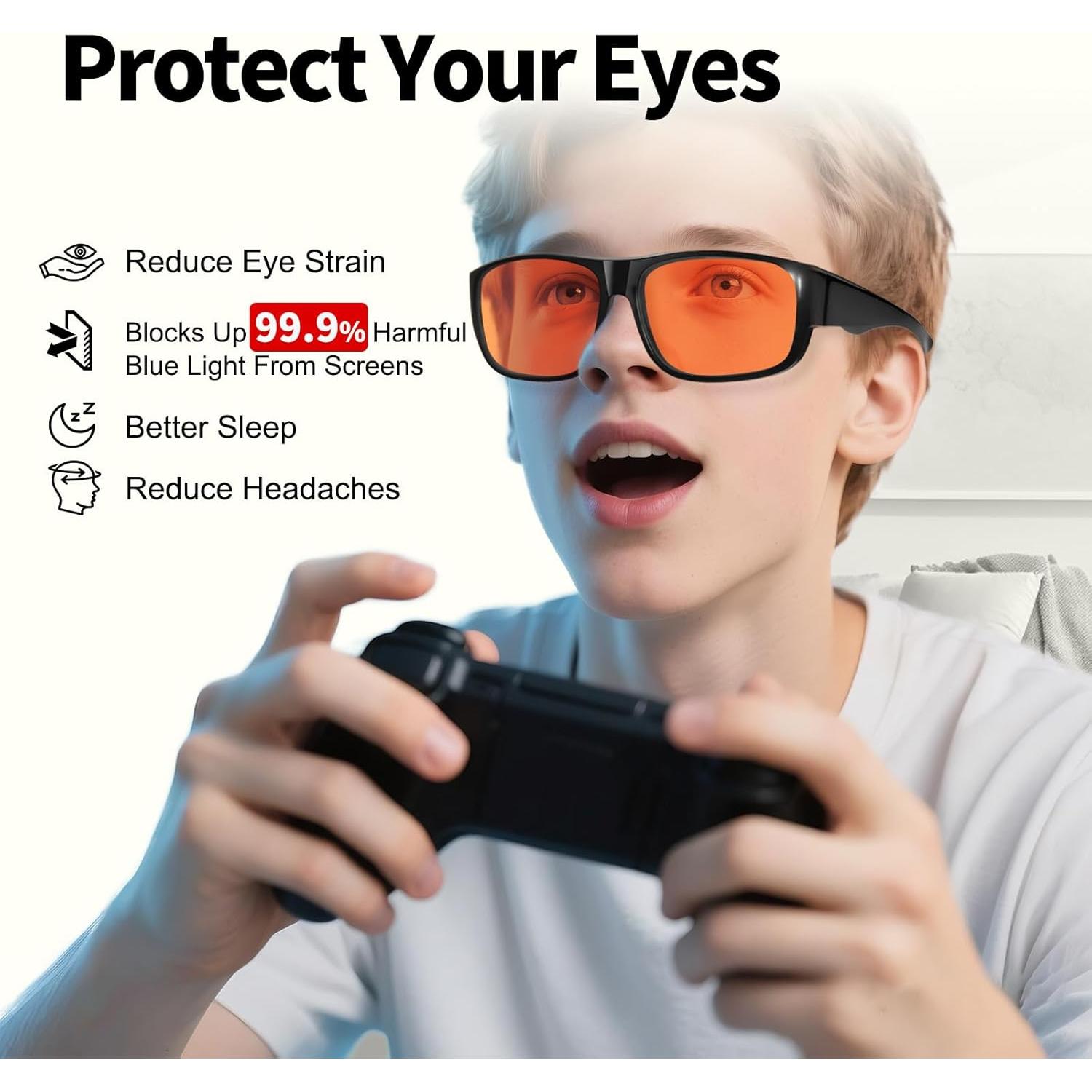 Gafas bloqueadoras de luz azul CYBNOTA 99.9% anti fatiga ocular