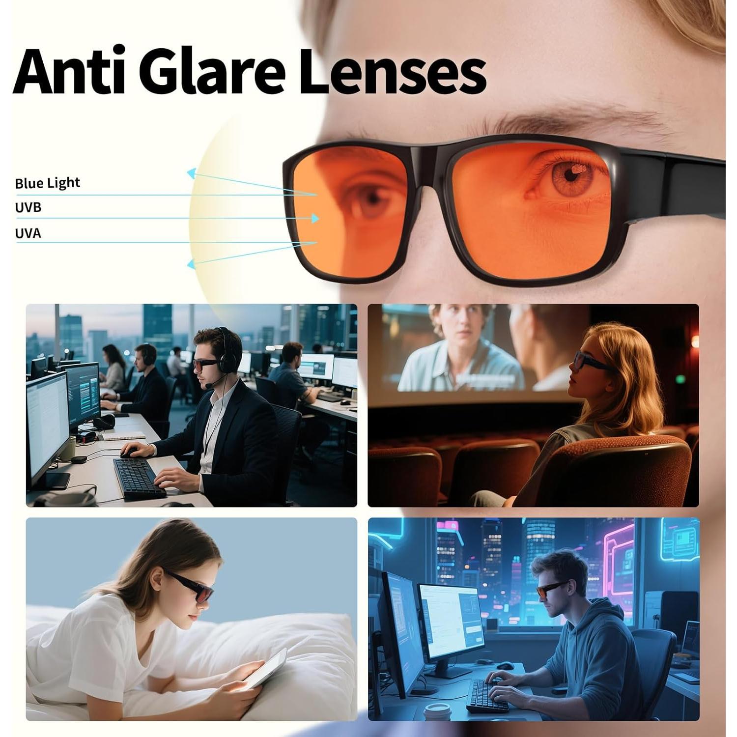 Gafas bloqueadoras de luz azul CYBNOTA 99.9% anti fatiga ocular