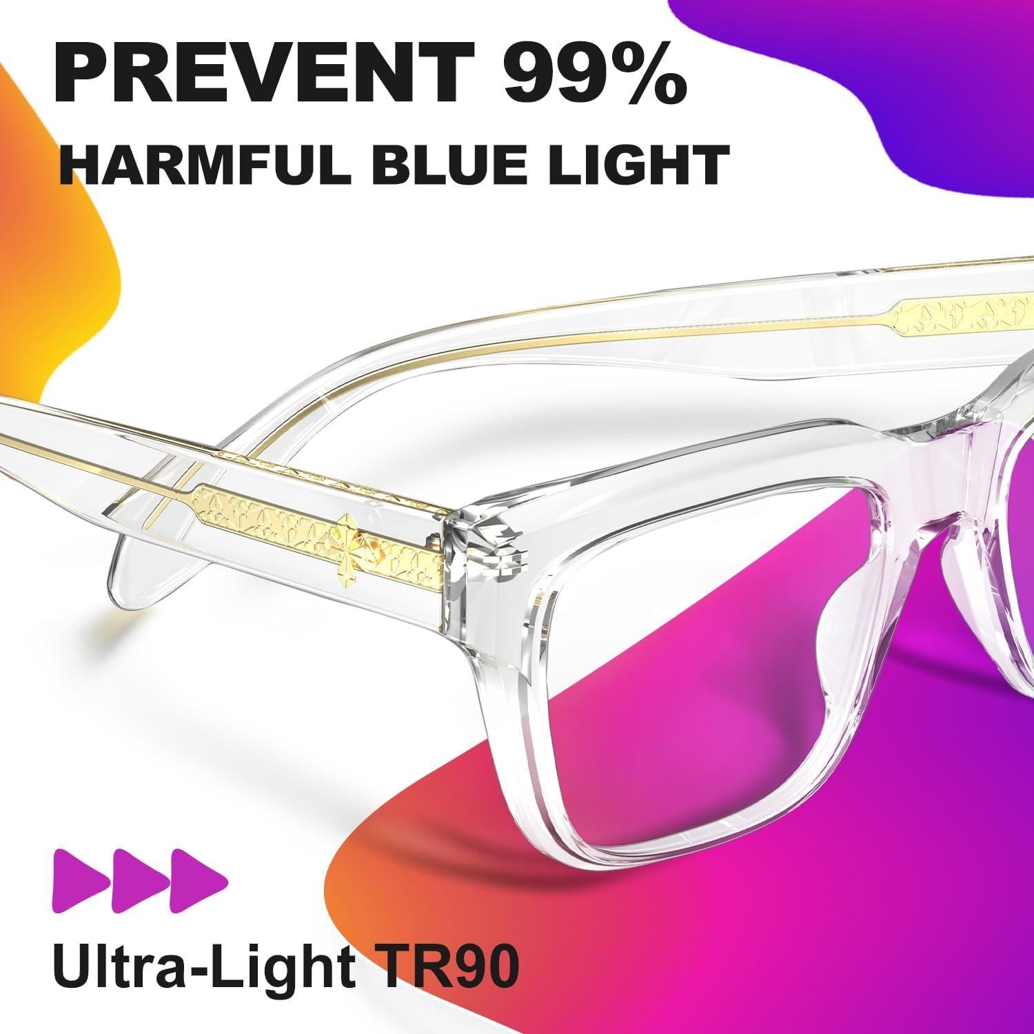 Gafas de Bloqueo de Luz Azul VISOONE TR90 Randi Upg Transparentes