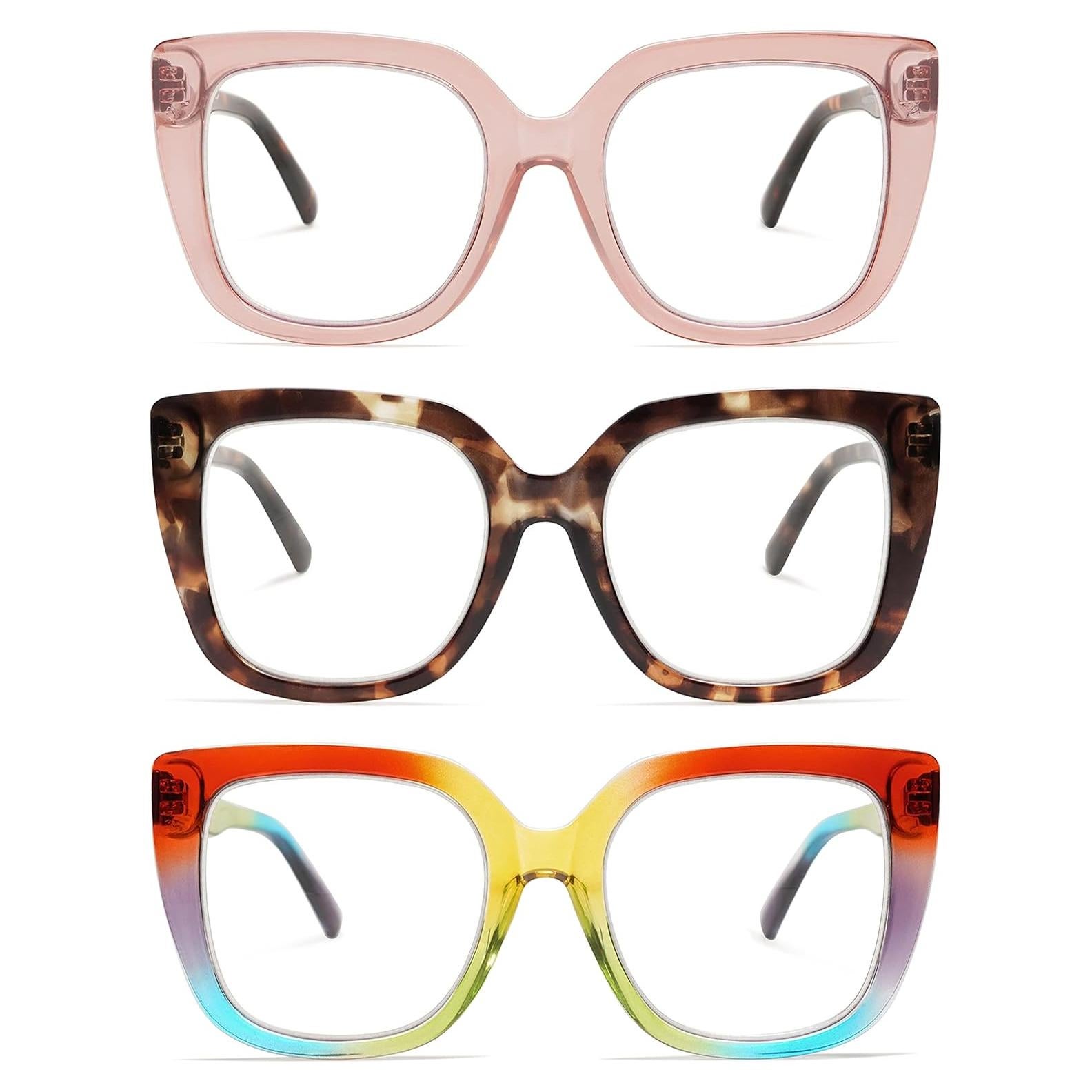 Paquete de 3 Gafas de Lectura Retro con Bloqueo Luz Azul AM6072