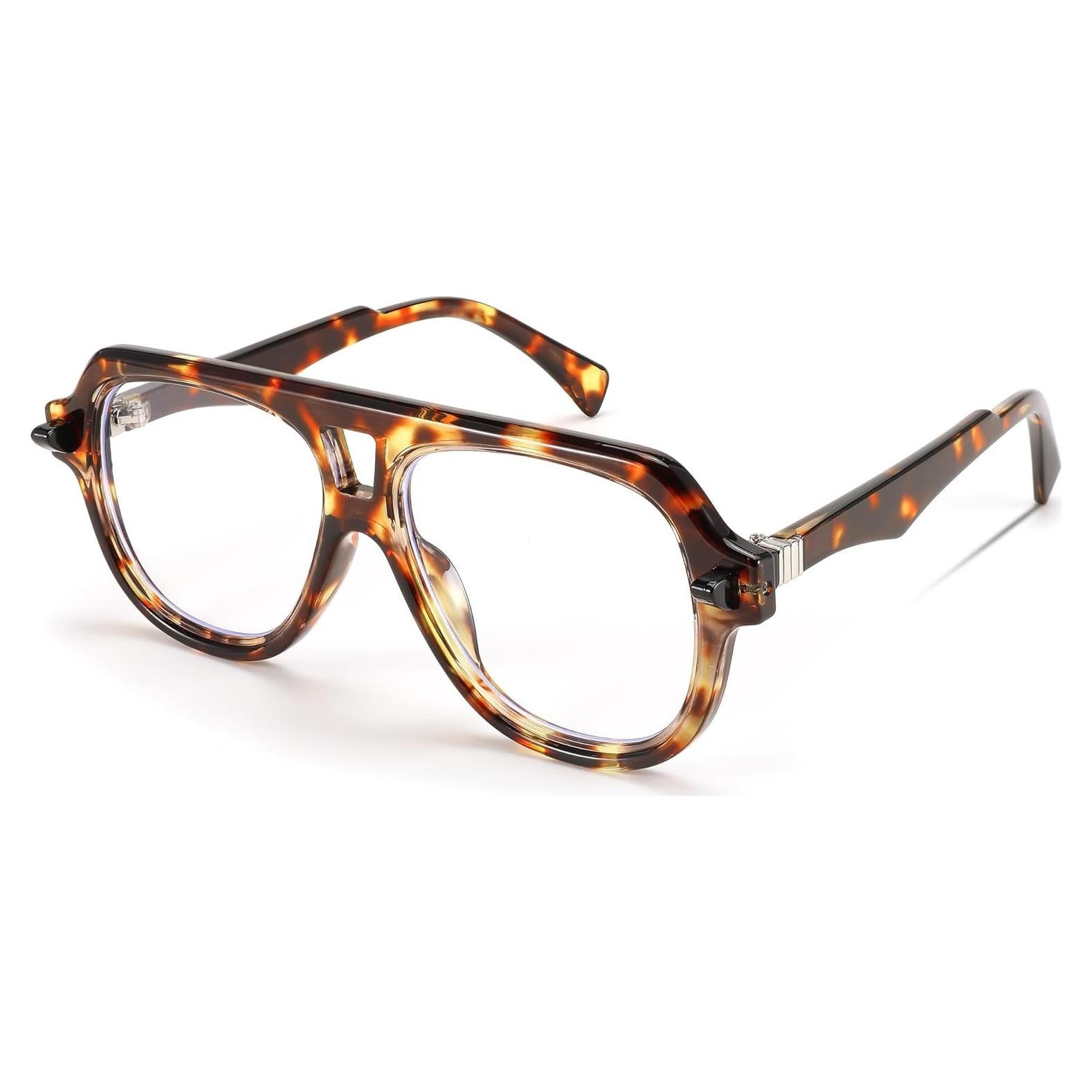 Gafas de Marco Aviador FEISEDY Anti-Luz Azul Unisex 50mm