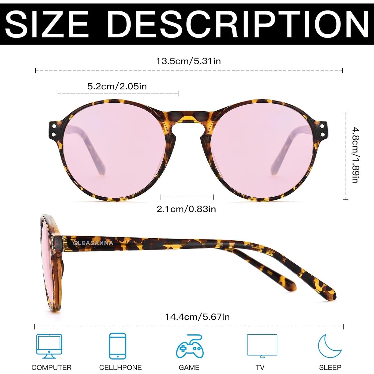 Gafas de Luz Azul GLEASANNA para Mujer - Protección UV420 y Anti Fatiga