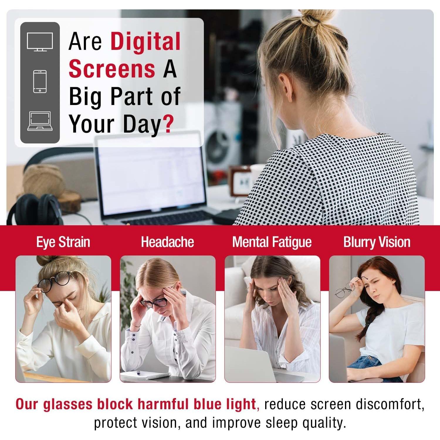 Gafas de Luz Azul Eclipse Optics para Mujeres - Protección Ocular