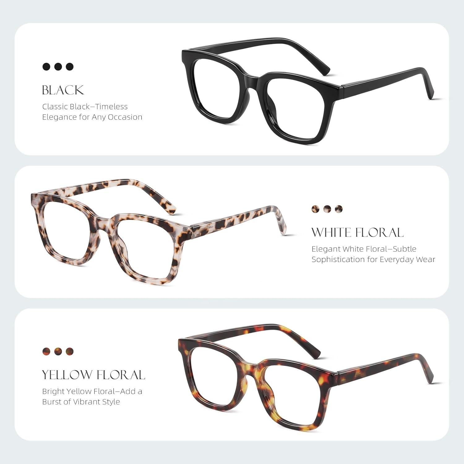 Gafas de lectura AIMISUV con bloqueo de luz azul 3.0x