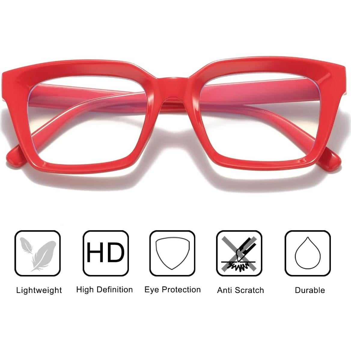 Gafas Aisswzber Bloqueo Luz Azul Unisex Rojo 2105