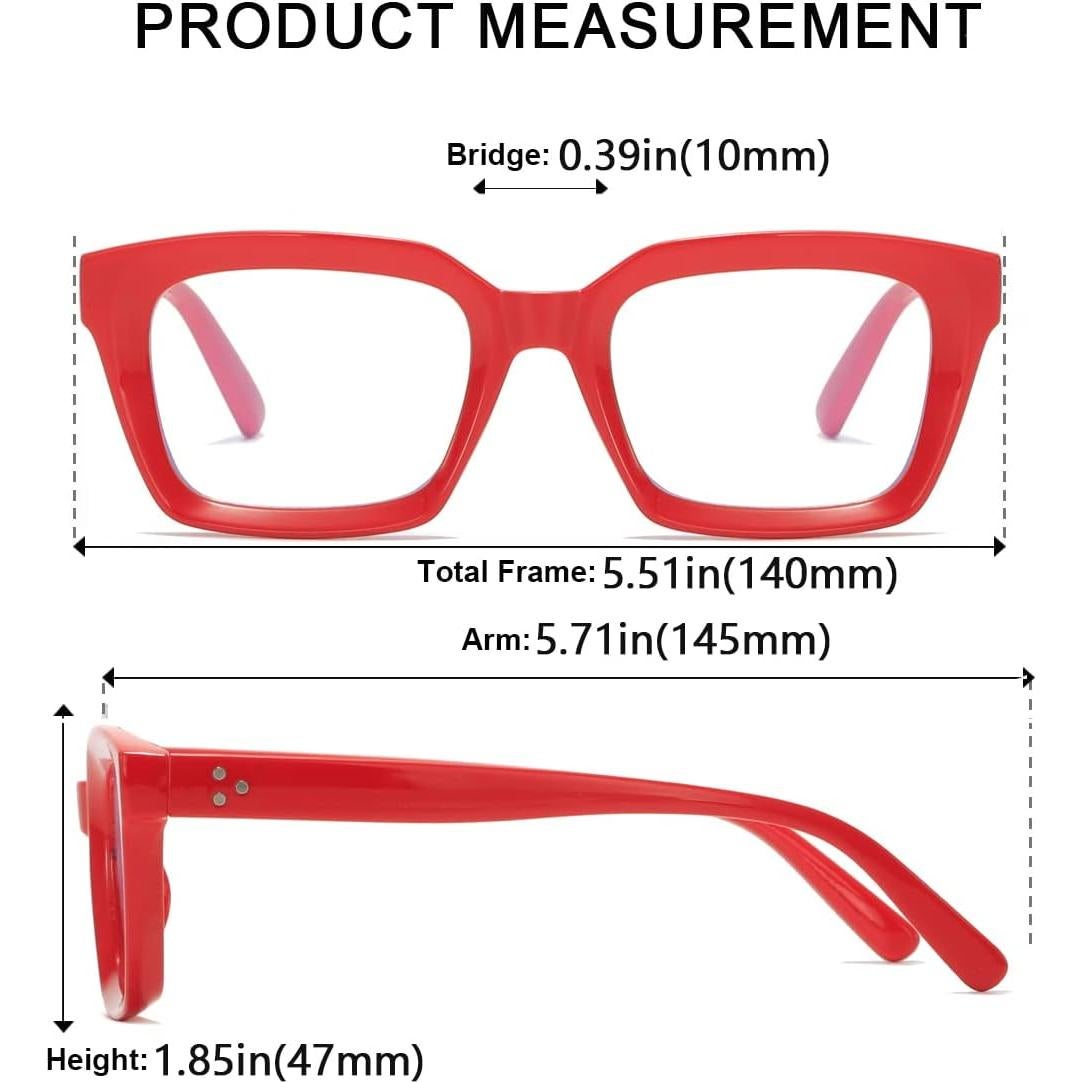 Gafas Aisswzber Bloqueo Luz Azul Unisex Rojo 2105