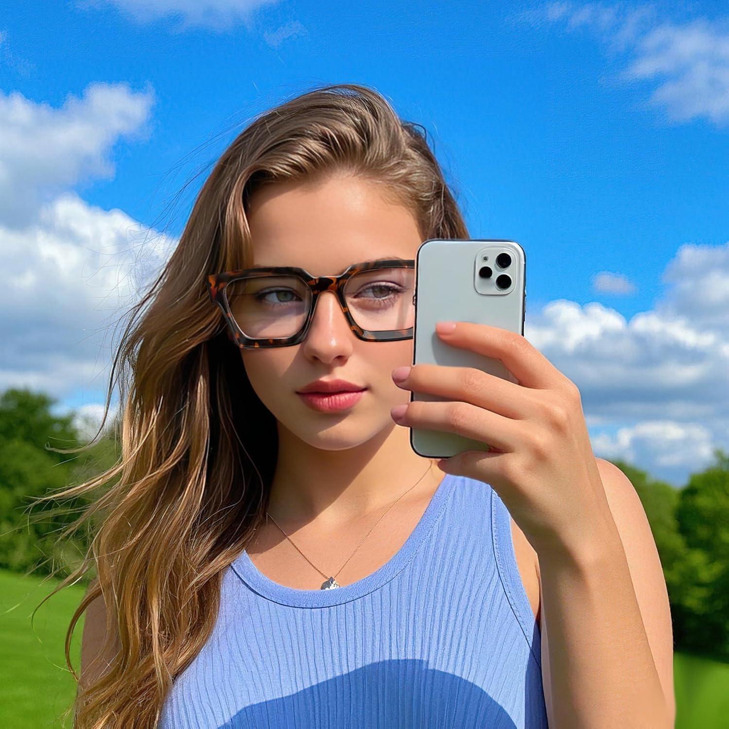 Gafas de bloqueo luz azul YDAOWKN gran tamaño mujer 54mm