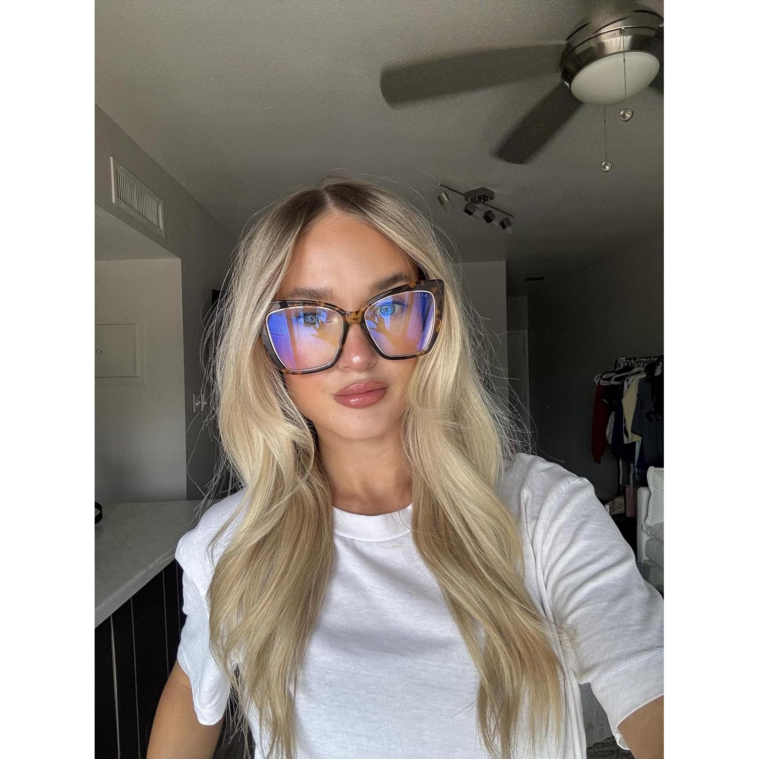 Gafas de Sol DIFF Becky IV Tortuga Ámbar con Bloqueo Luz Azul