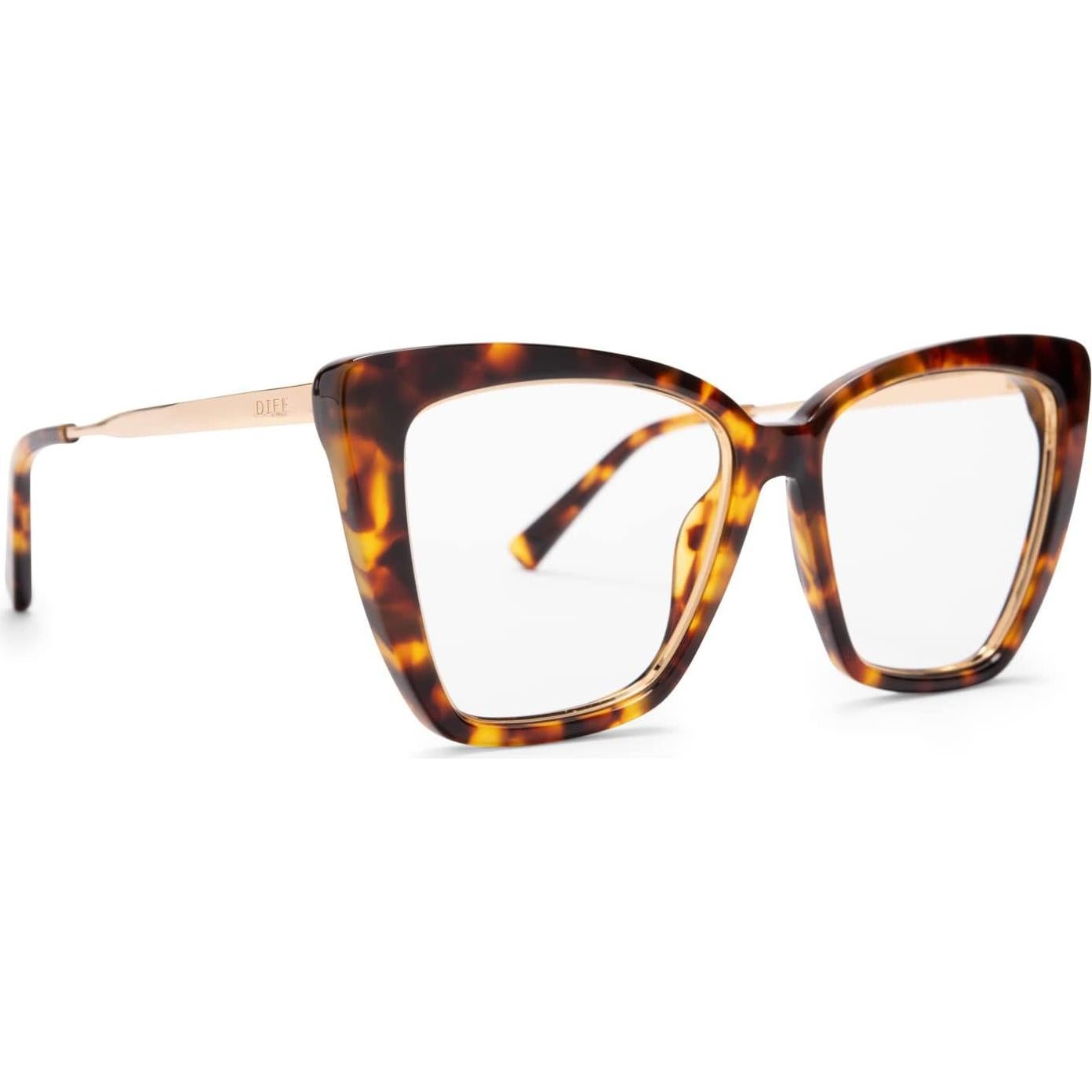 Gafas de Sol DIFF Becky IV Tortuga Ámbar con Bloqueo Luz Azul