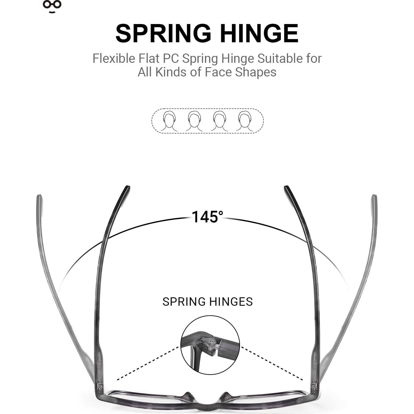 Paquete de 4 Gafas de Lectura JOLISU con Bloqueo Luz Azul 1.25x