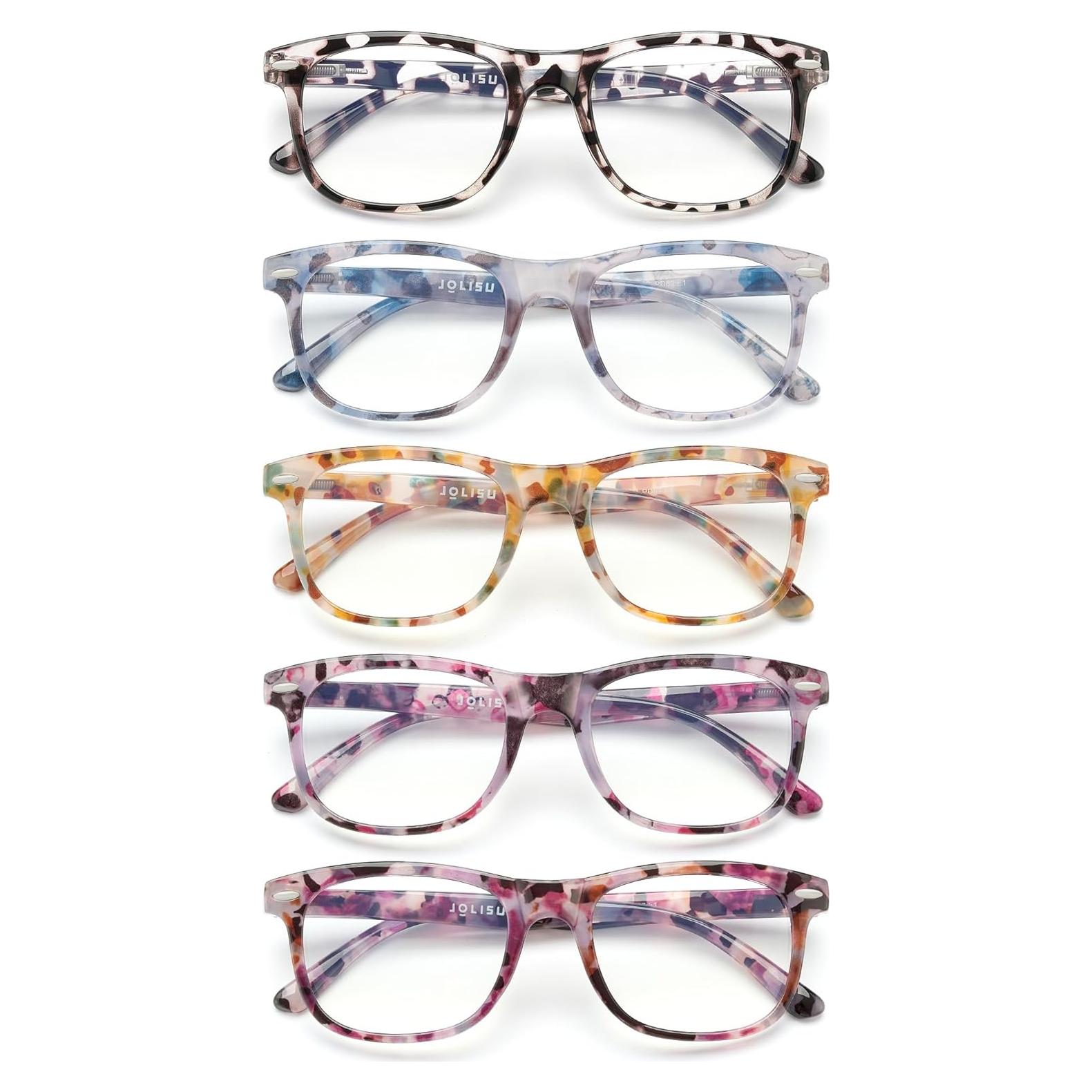 Paquete de 5 Gafas de Lectura Anti-Luz Azul 2.5x Unisex