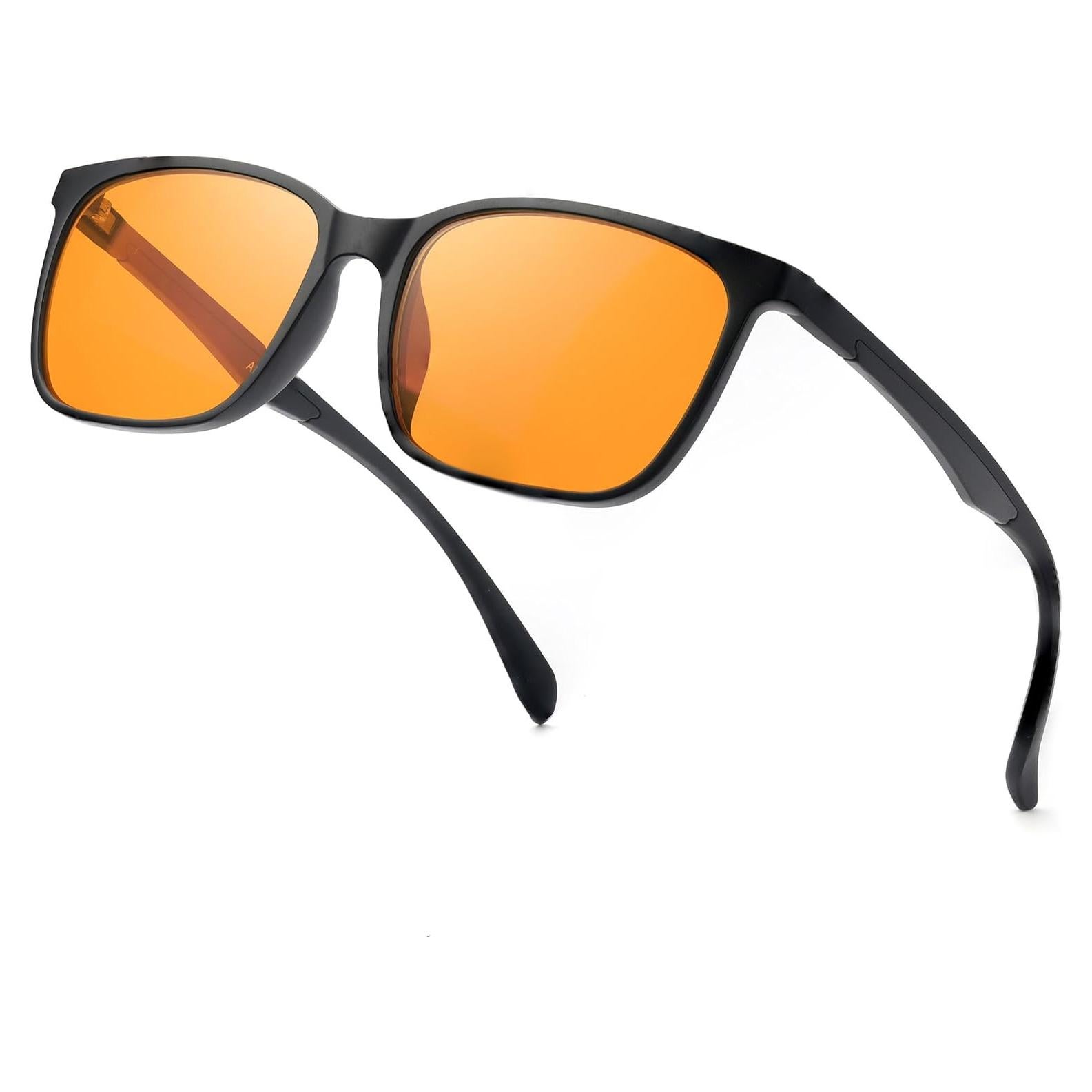 Gafas ANRRI para luz azul - Lentes ámbar unisex, 98% protección