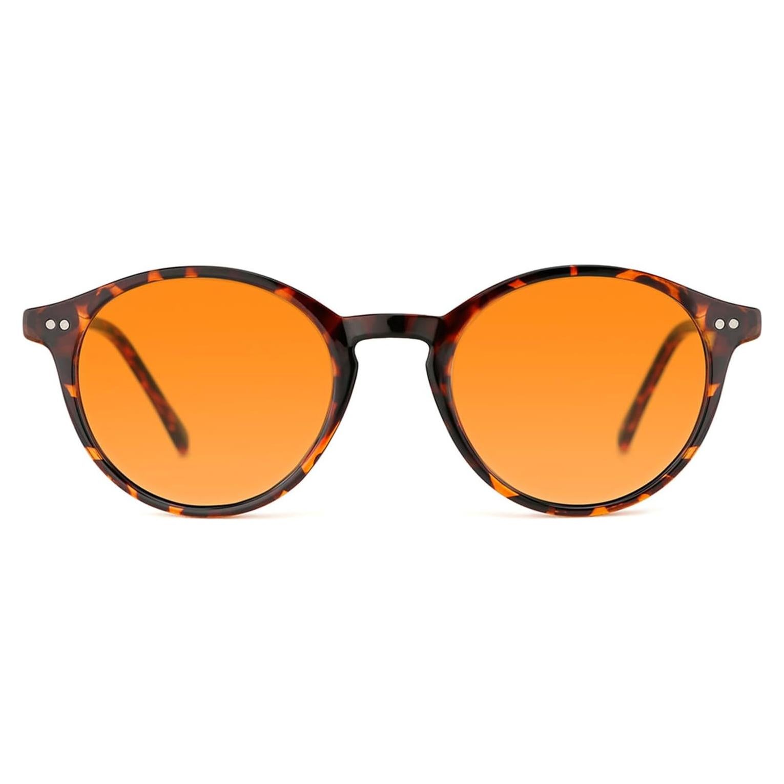 Gafas de Bloqueo de Luz Azul TIJN Redondas Vintage para Hombres y Mujeres