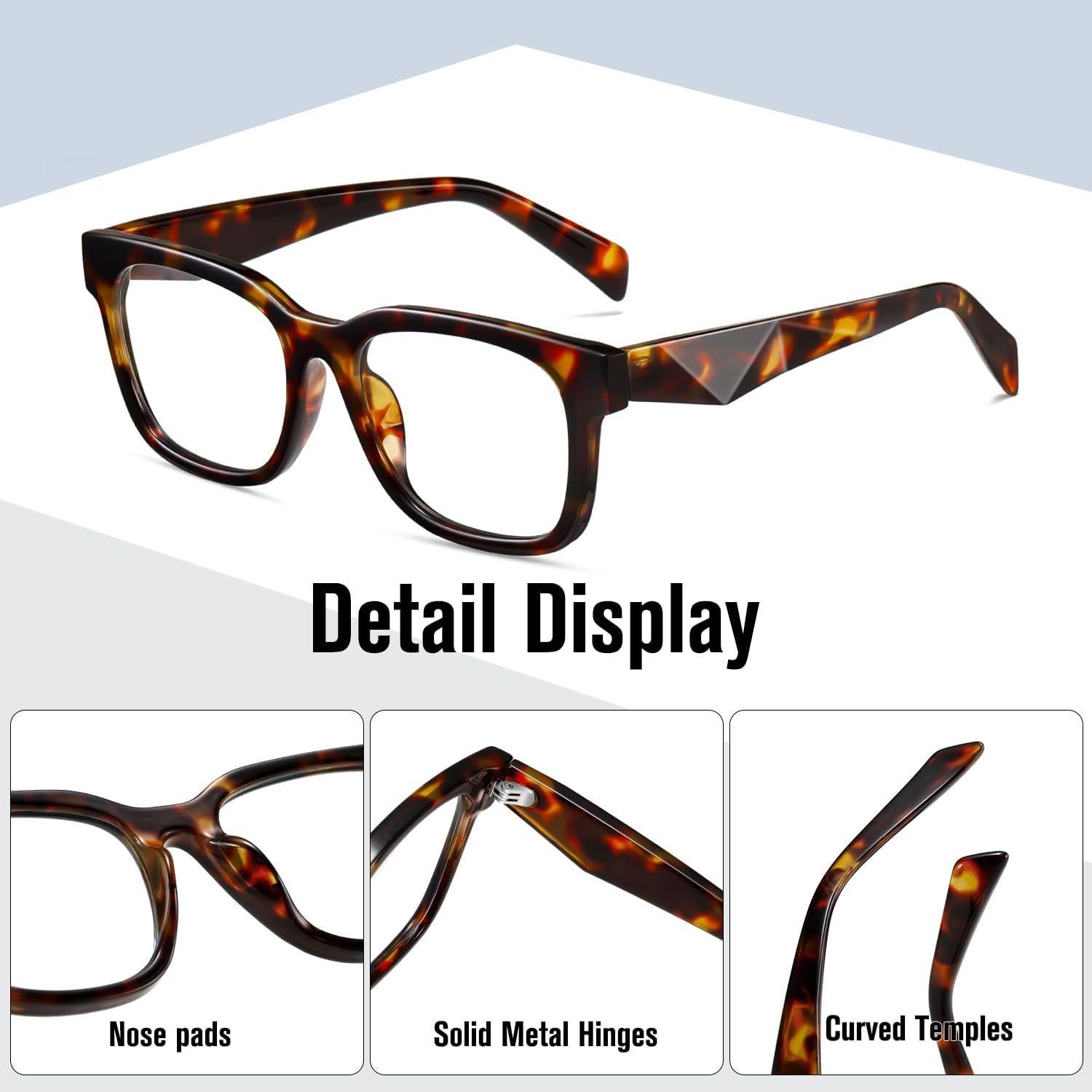 Gafas bloqueadoras de luz azul Kimorn, marco cuadrado, unisex