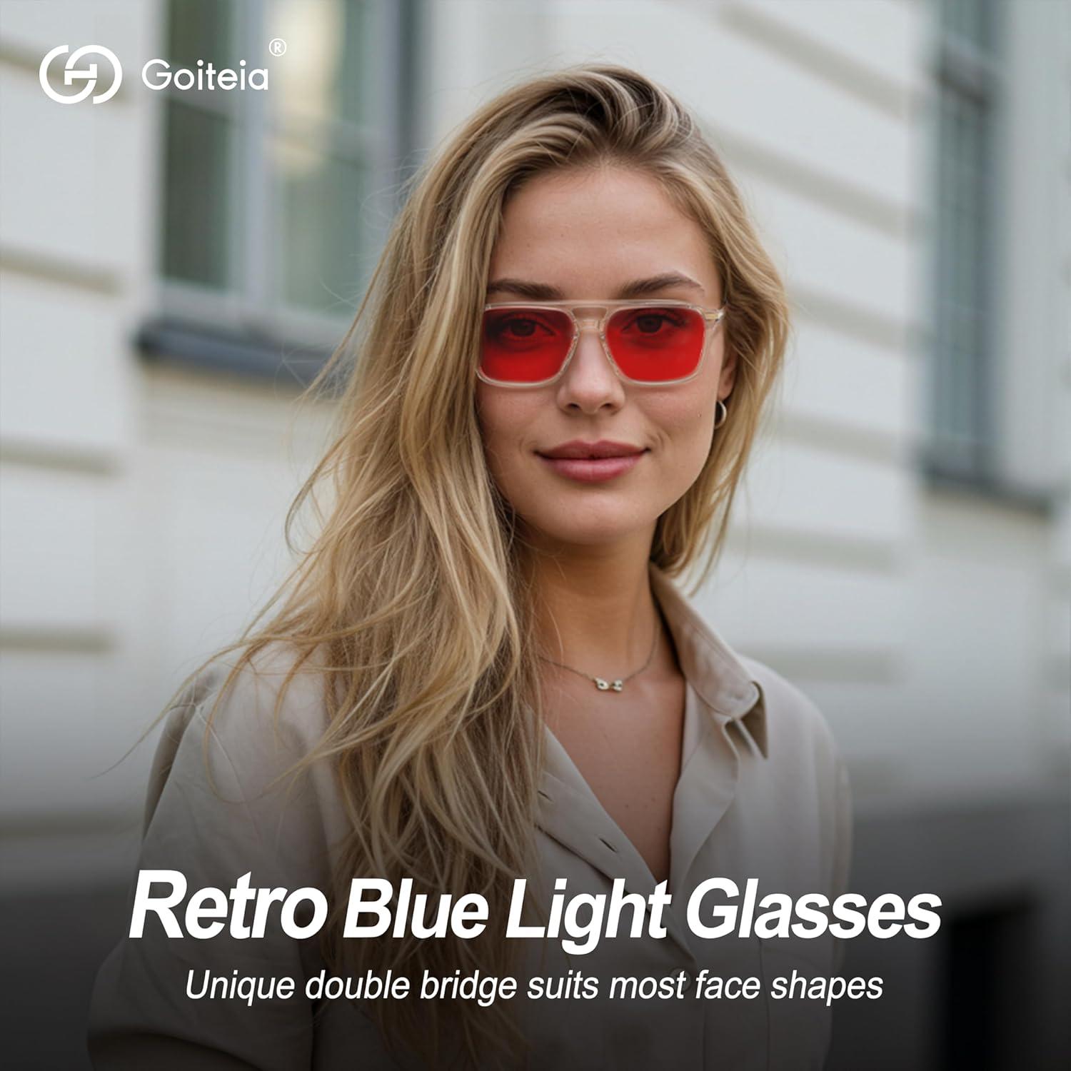 Gafas de Luz Roja Goiteia para Dormir - Bloqueo Luz Azul