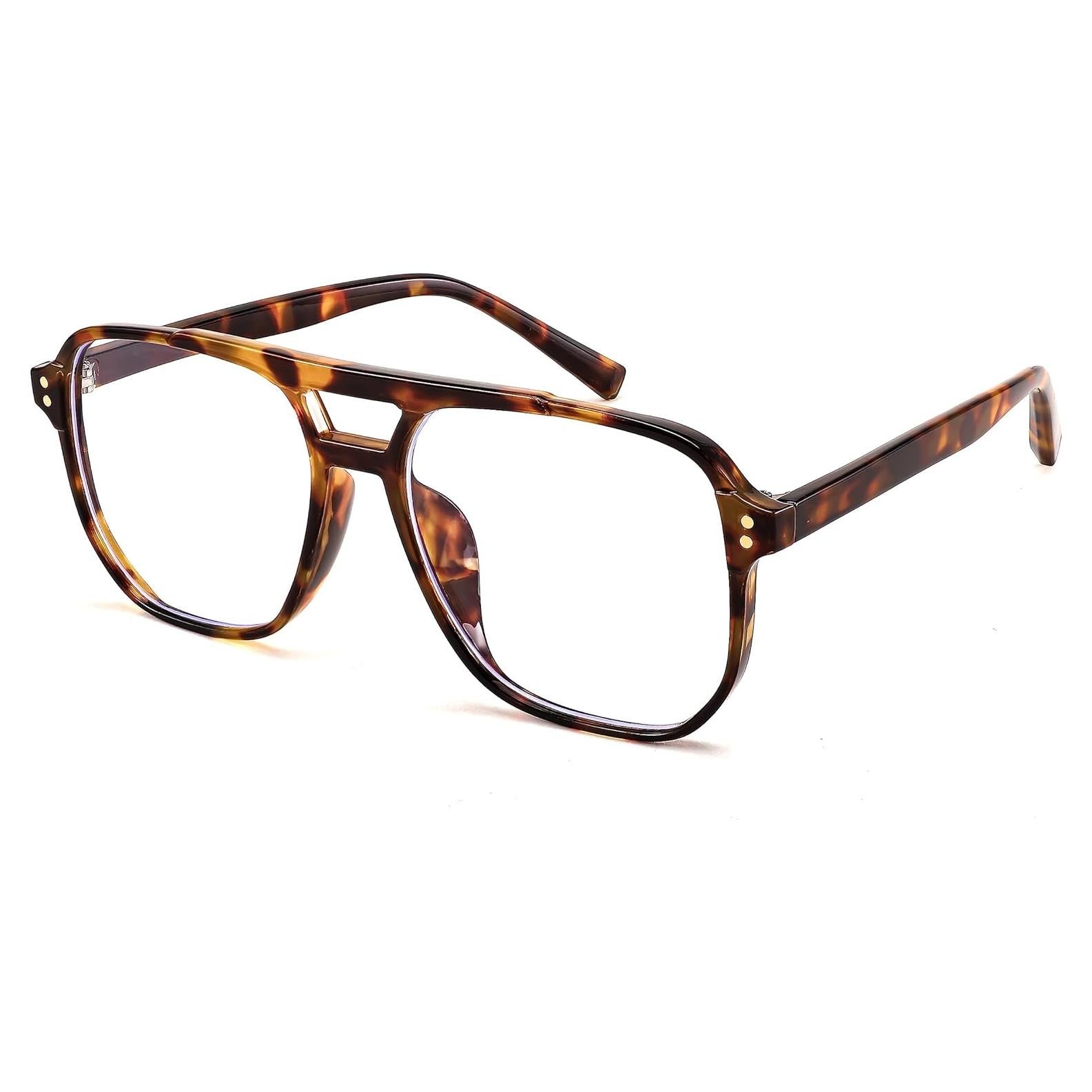 Gafas Anti Luz Azul FEISEDY B2866 Marco Cuadrado Leopardo