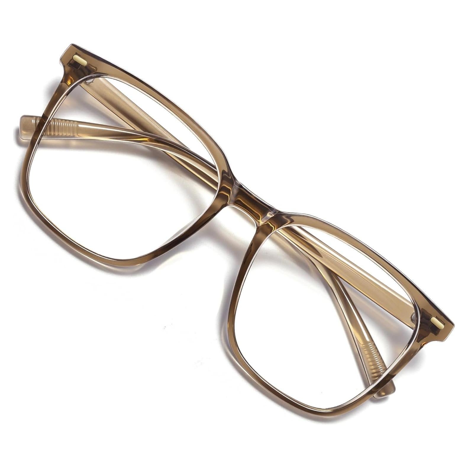 Gafas de bloqueo de luz azul TR90 marrón para adultos unisex