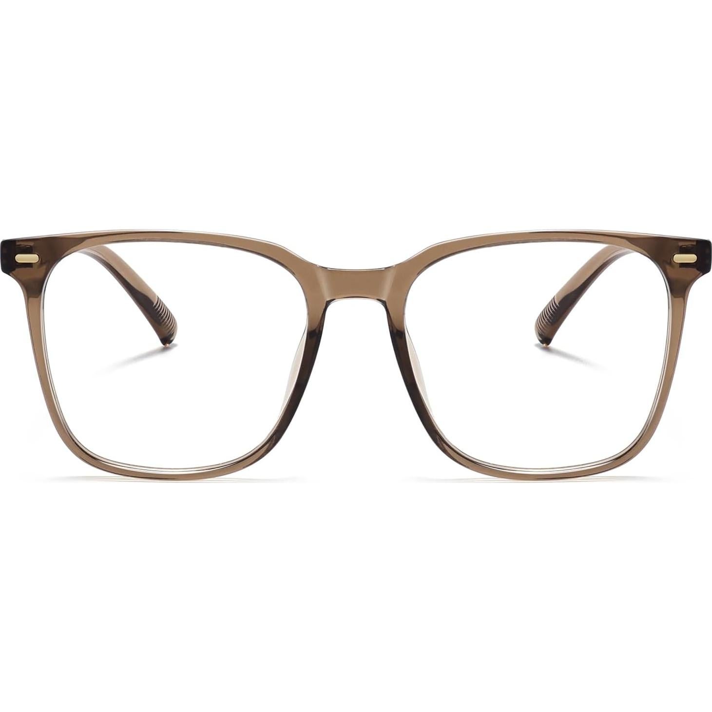 Gafas de bloqueo de luz azul TR90 marrón para adultos unisex