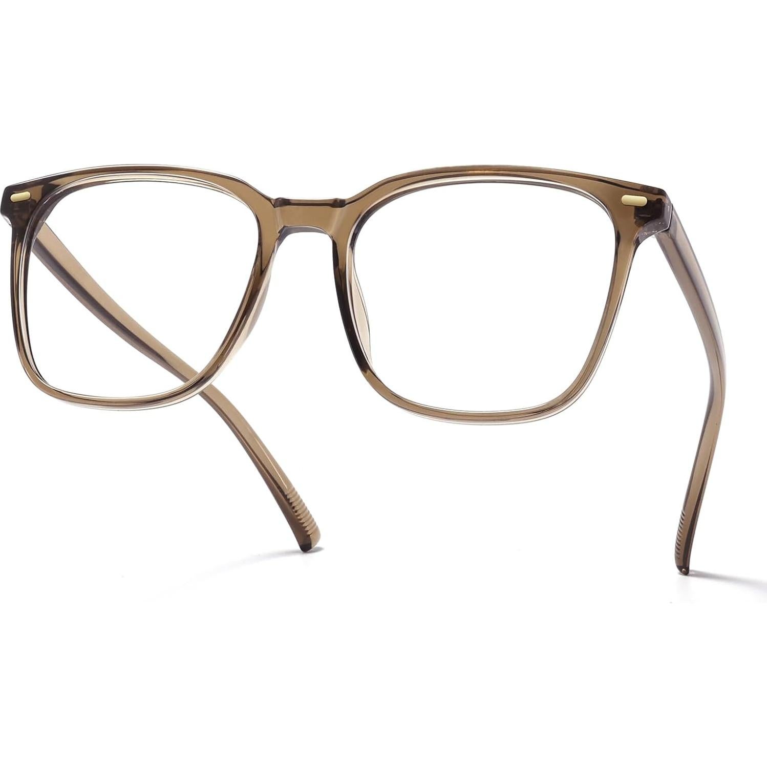 Gafas de bloqueo de luz azul TR90 marrón para adultos unisex