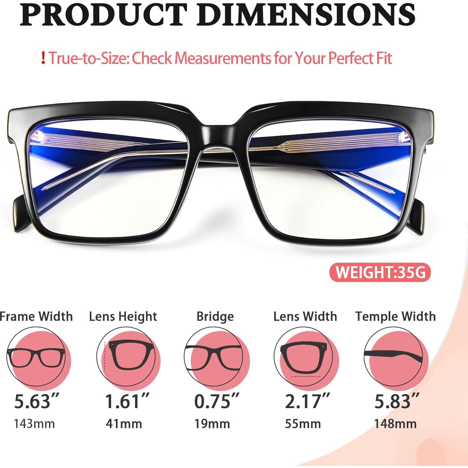 Gafas de Bloqueo de Luz Azul R.F.YFQH Marco TR90 Unisex