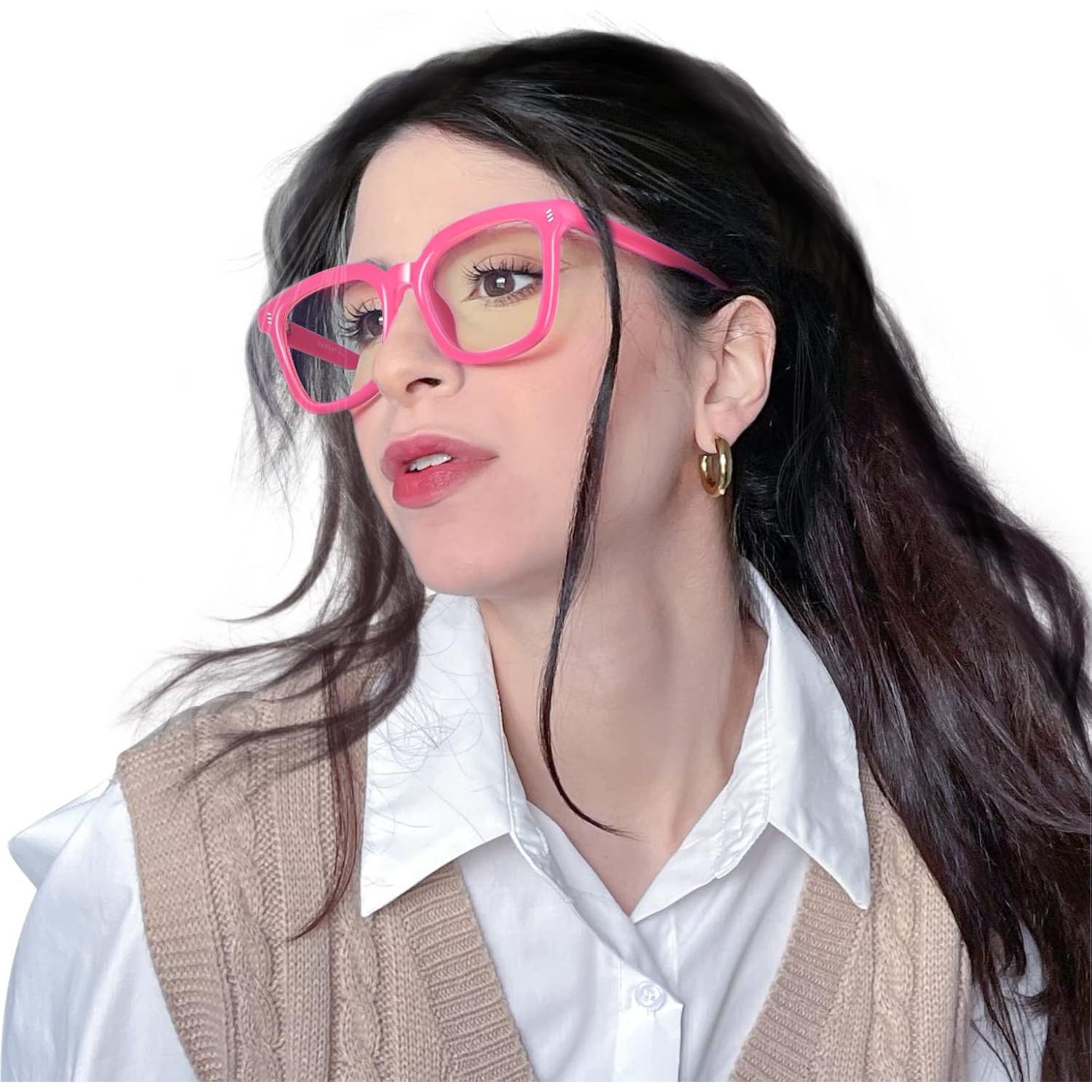 Gafas Bloqueadoras de Luz Azul VISOONE Noe Rosa Claro Sin Prescripción