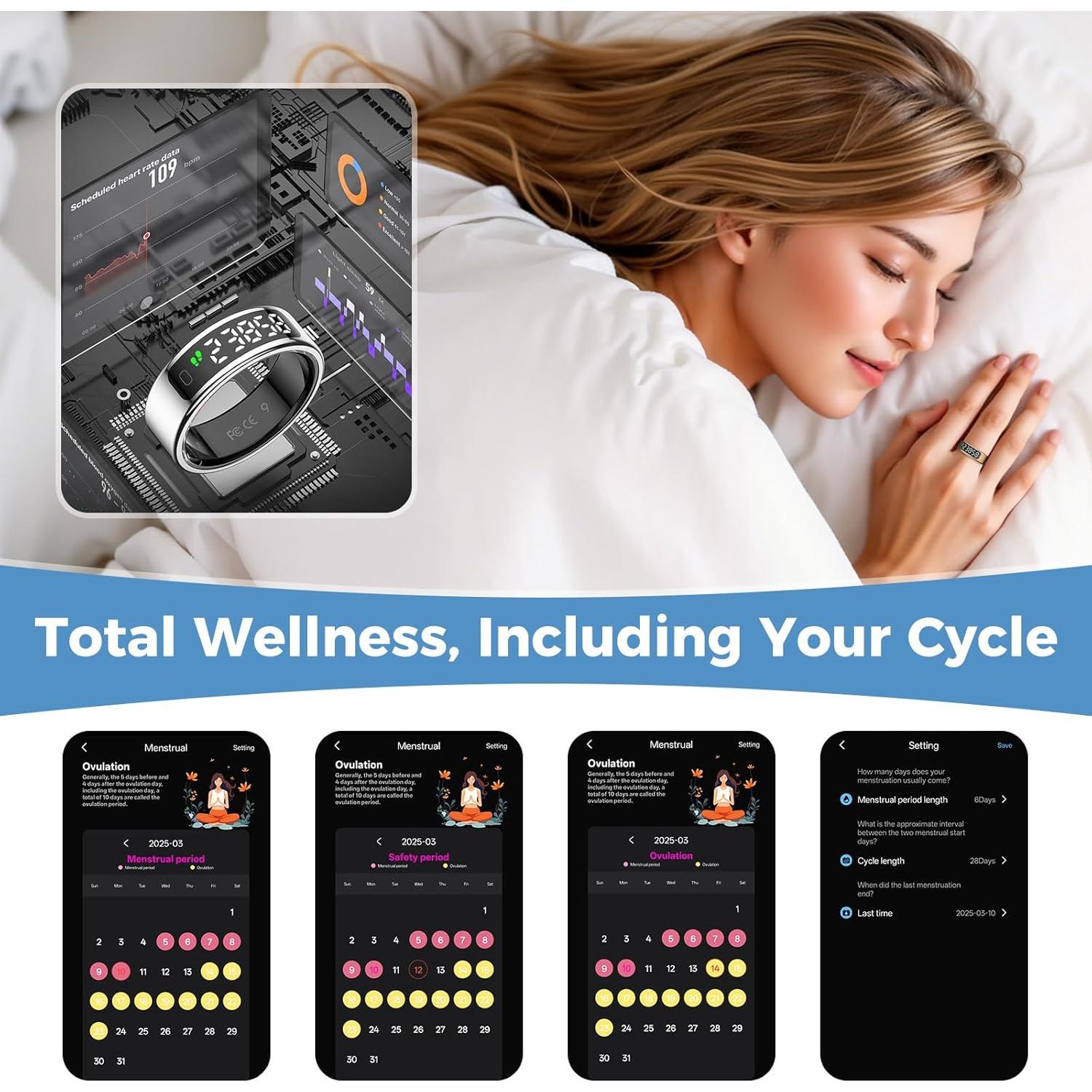 Anillo Inteligente APOBATK R11 con Pantalla Táctil y Monitoreo