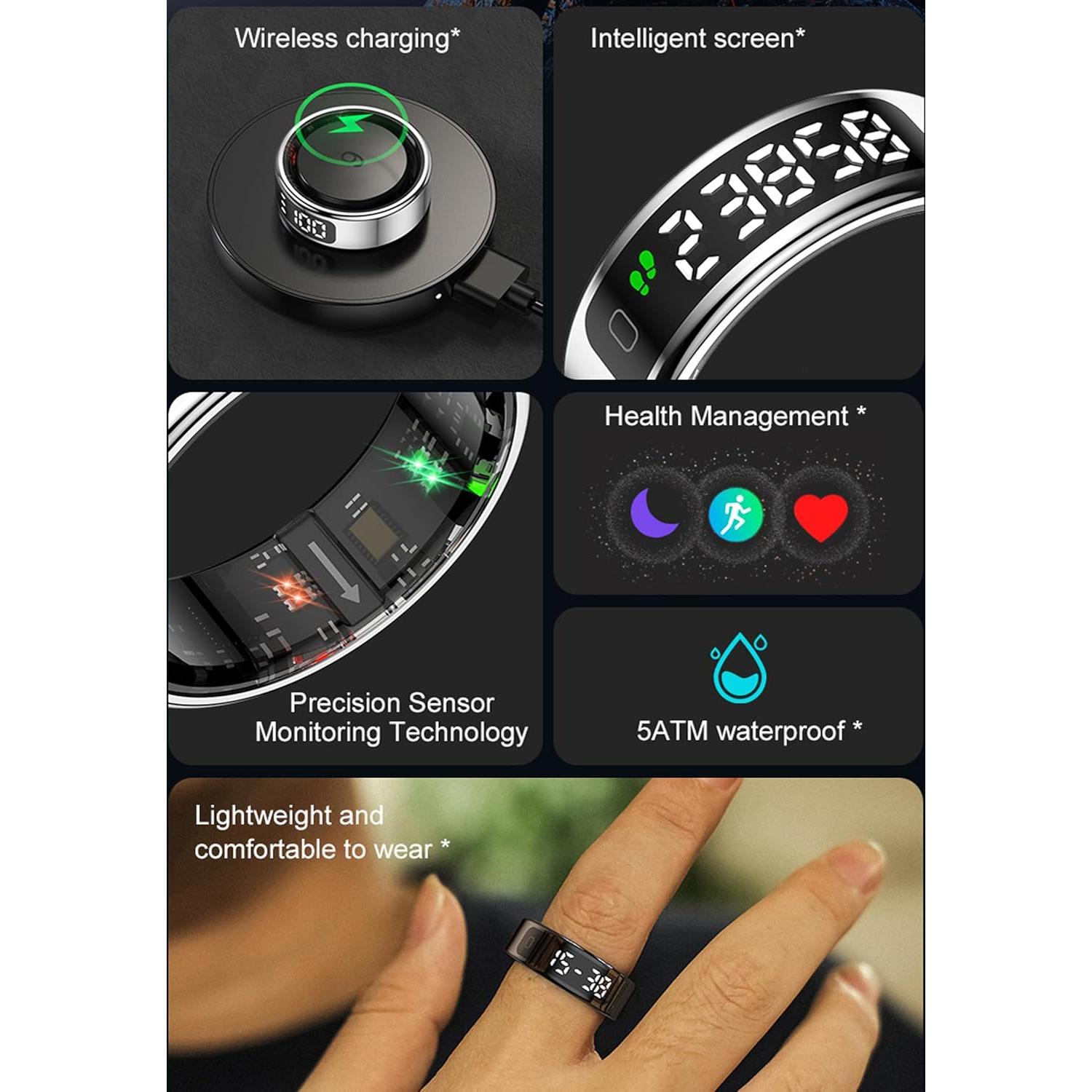 Anillo Inteligente cnBro con Monitor de Frecuencia Cardíaca y Control por Gestos