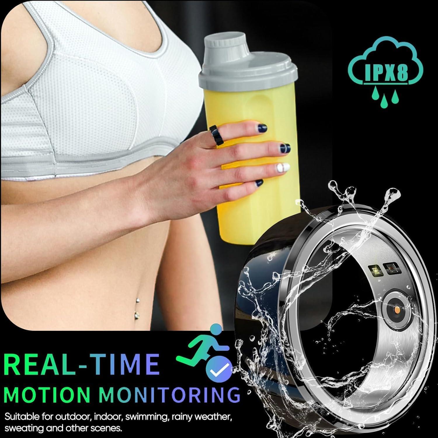 Anillo Inteligente Dulutuxe PX02 - Monitoreo Salud y Sueño Negro