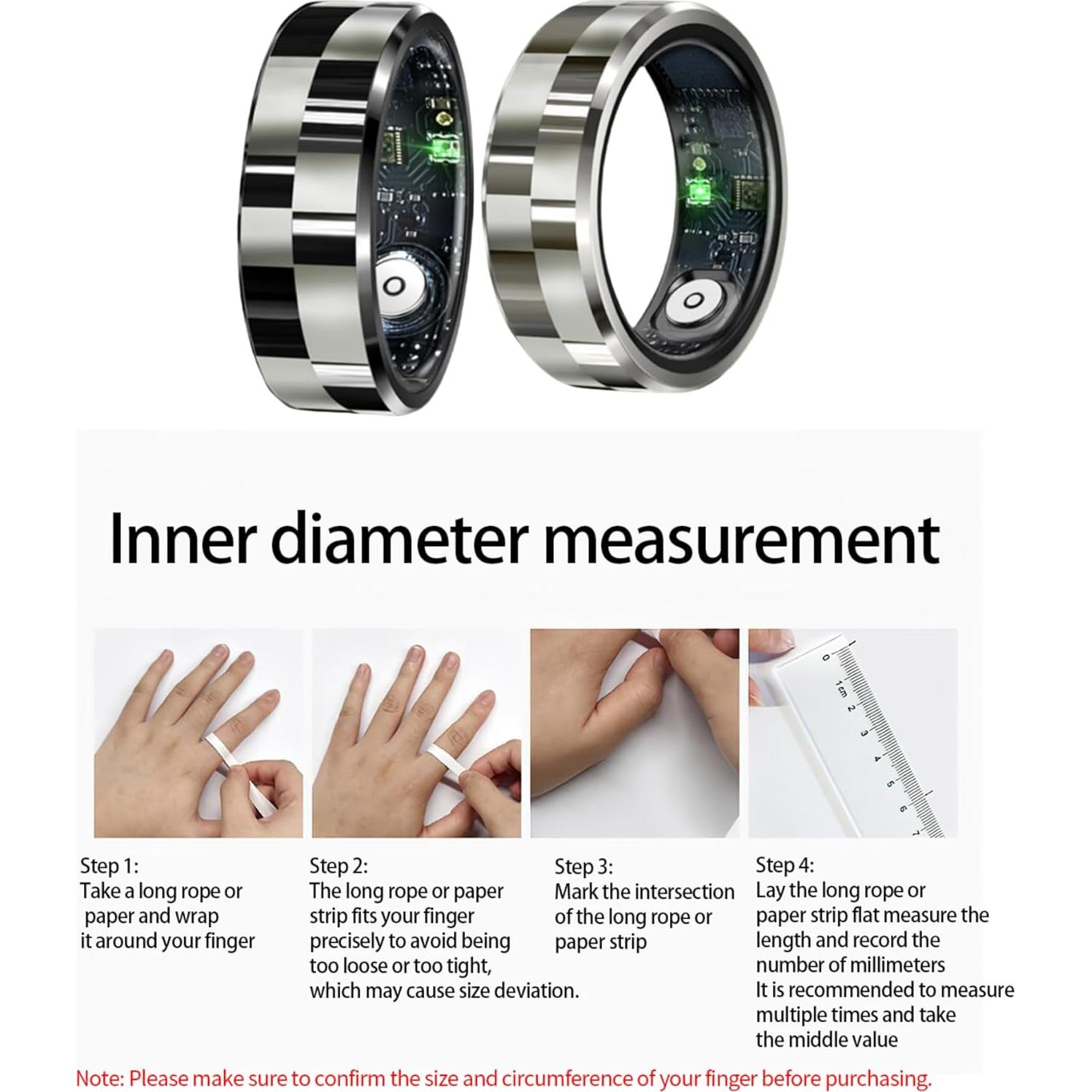 Anillo Inteligente Taoke Plata 8 - Monitoreo Salud y Fitness