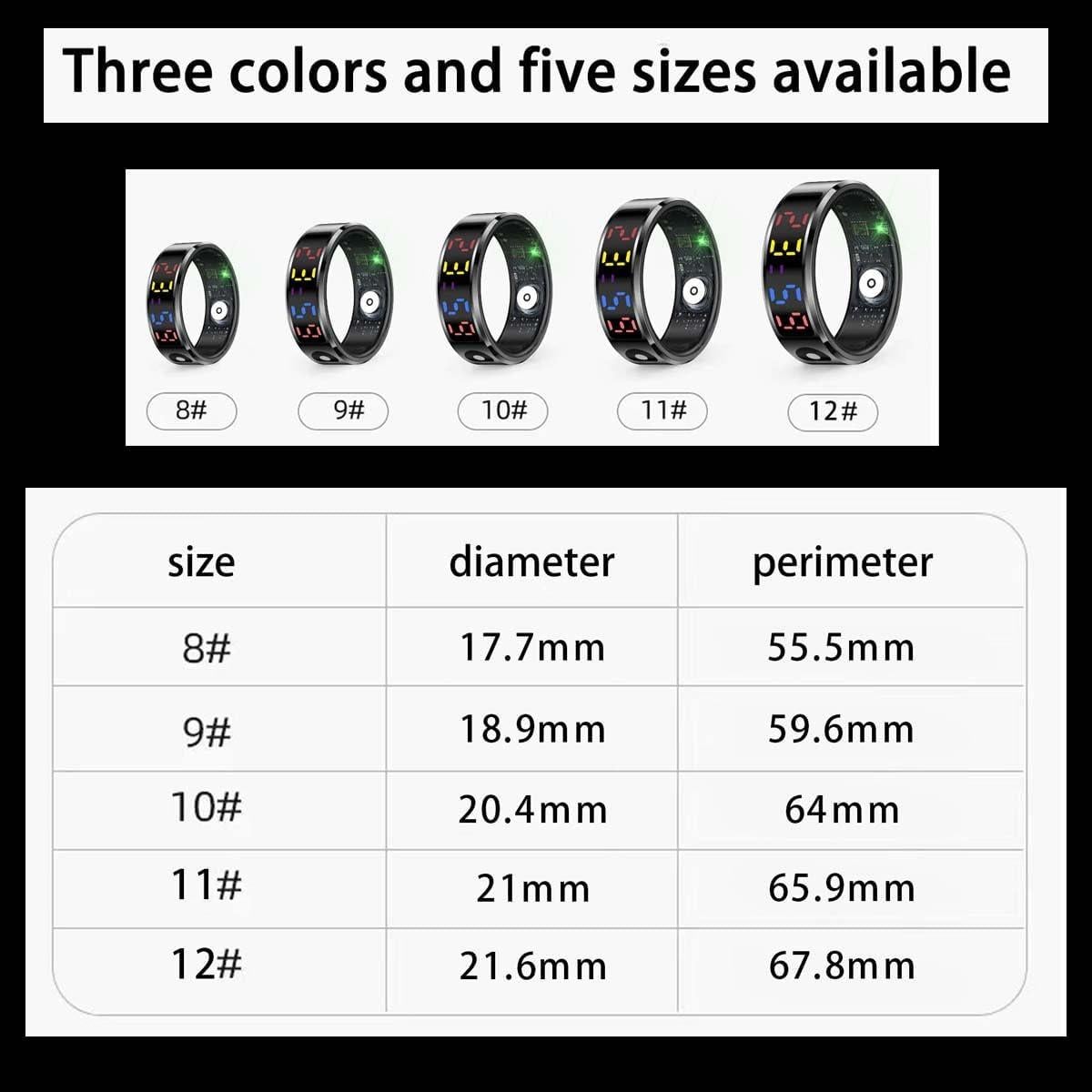 Anillo Inteligente Oro R12 con Pantalla Color y Monitoreo Salud