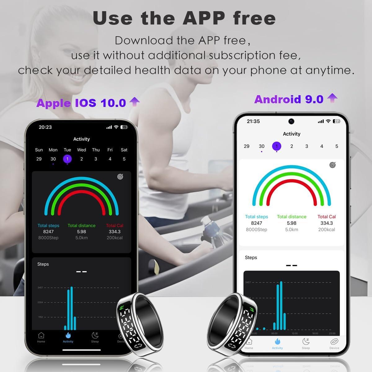 Anillo Inteligente de Salud Oro SY01 - Monitoreo Fitness IP68